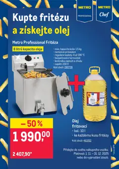 Náhled letáku Makro leták - Kupte fritézu a získejte olej od 01.11.2025