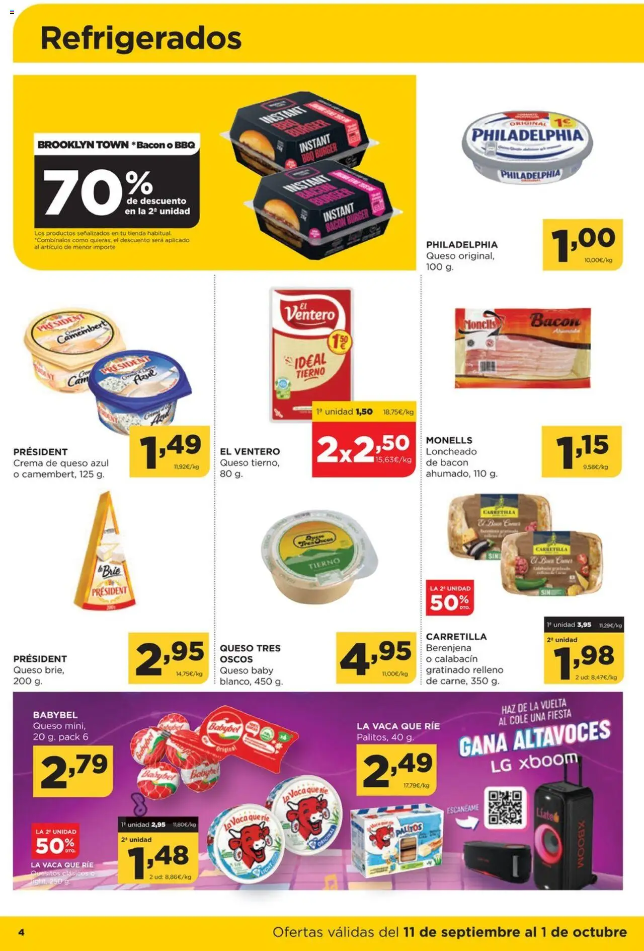 Alimerka folleto Castilla y León │ válido desde el 11.09.2025 | Página: 4 | Productos: Calabacín, Queso, Crema, Altavoces