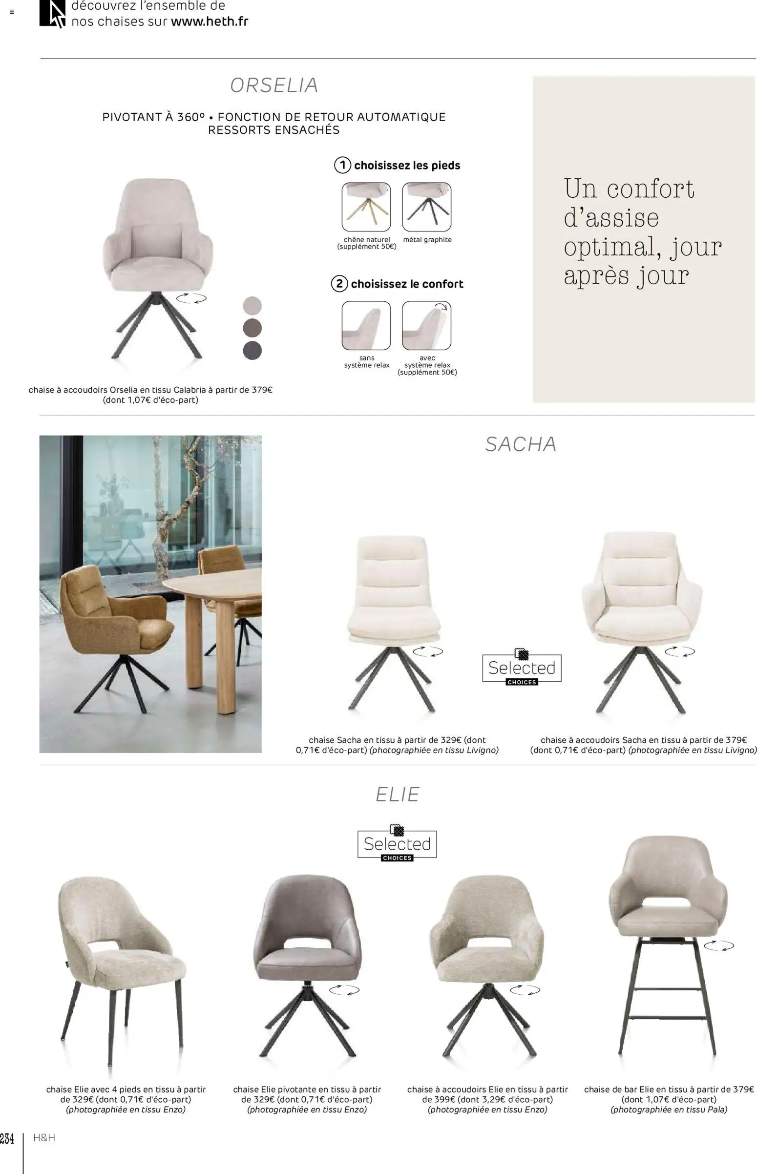 {H1} | Page: 234 | Produits: Chaise, Chaise de bar