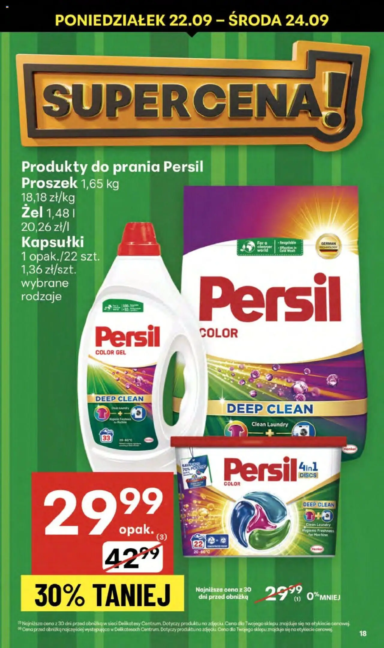 Delikatesy Centrum Gazetka od 18.09.2025 | Strona: 18 | Produkty: Persil, Cleaner, Delikatesy