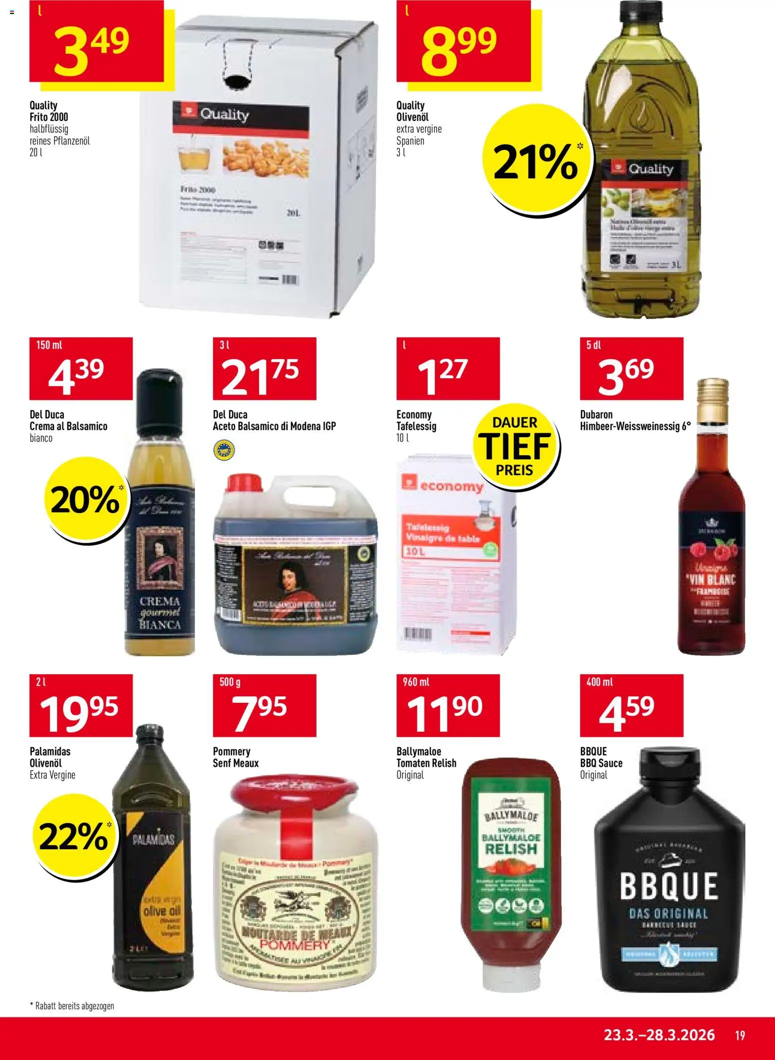 Prodega aktionen – gültig ab 23.03.2026 | Seite: 19 | Produkte: Balsamico, Tomaten