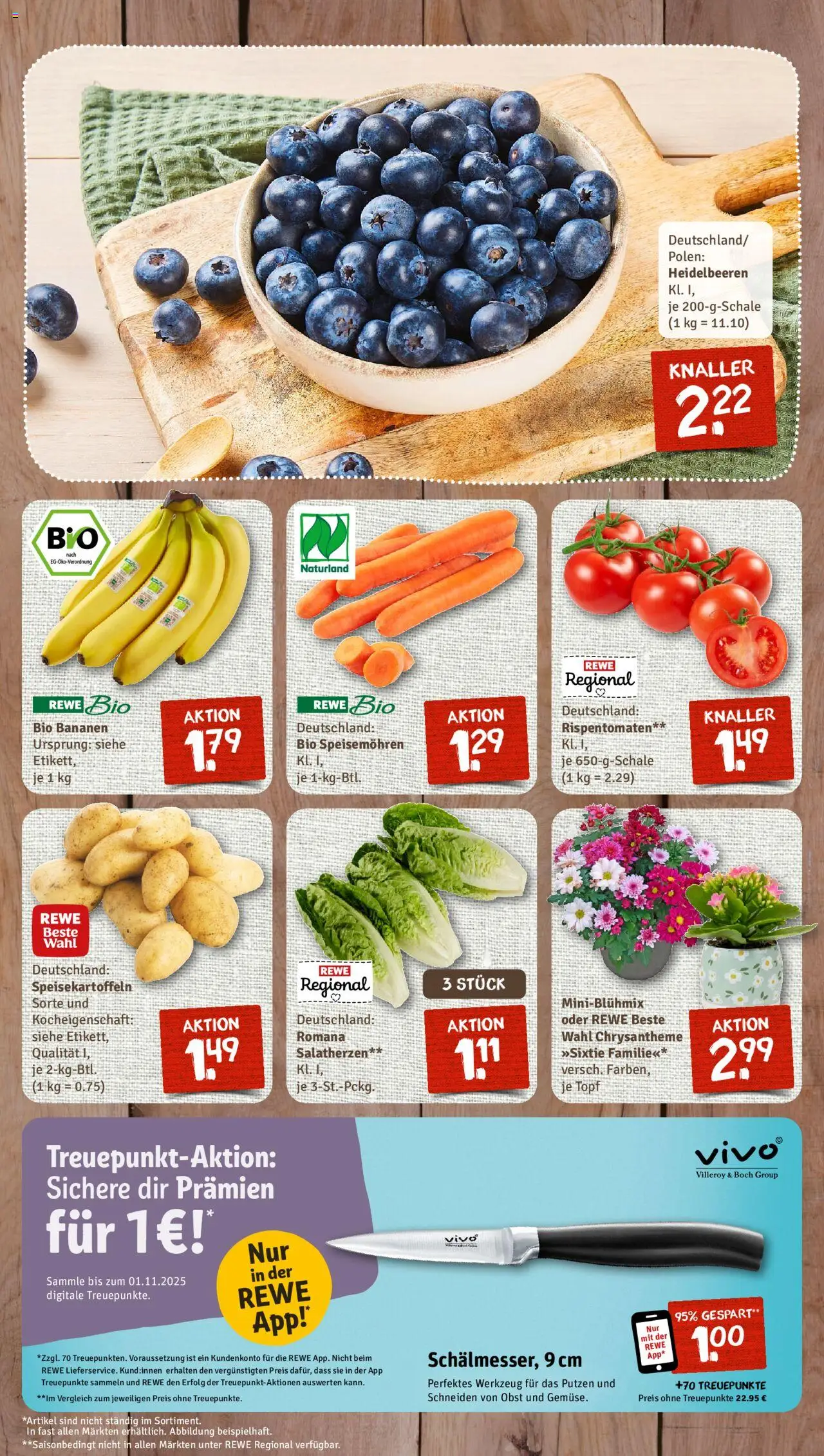 Nahkauf Prospekt - gültig ab dem 03.08.2025 | Seite: 3 | Produkte: Vivo, Bananen, Heidelbeeren, Obst