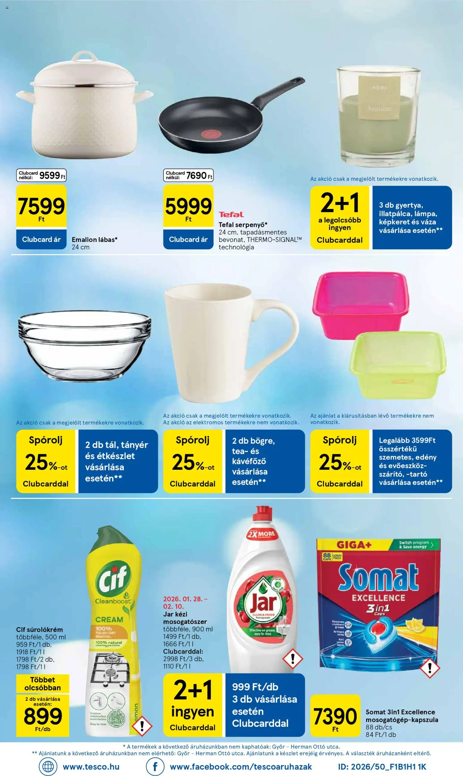 Tesco akciós ujság - amely érvényes a következő dátumtól: 05.02.2026 | Oldal: 8 | Termékek: Somat, Váza, Étkészlet, Tea