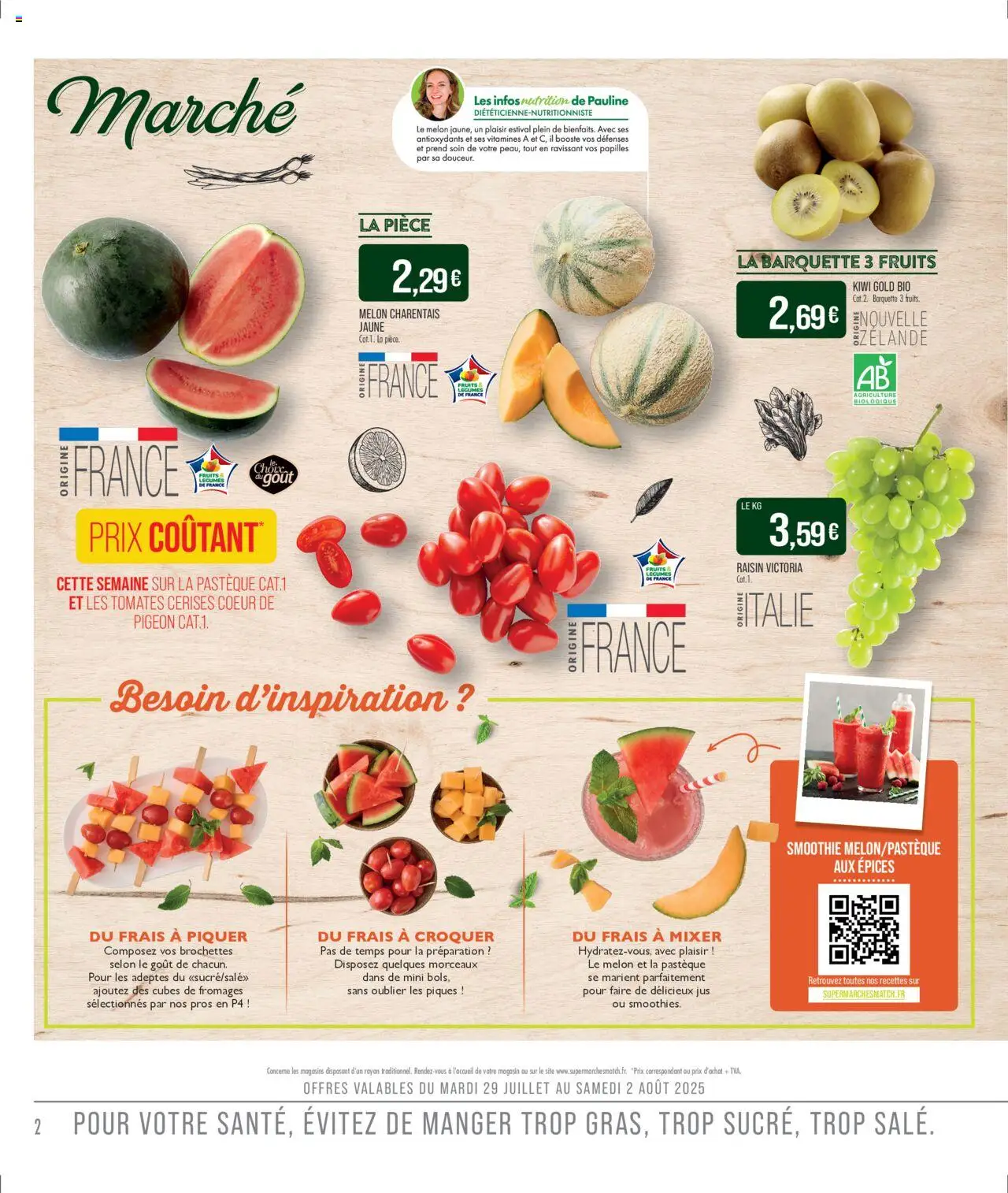  | Page: 2 | Produits: Pastèque, Raisin, Cerises, Jus