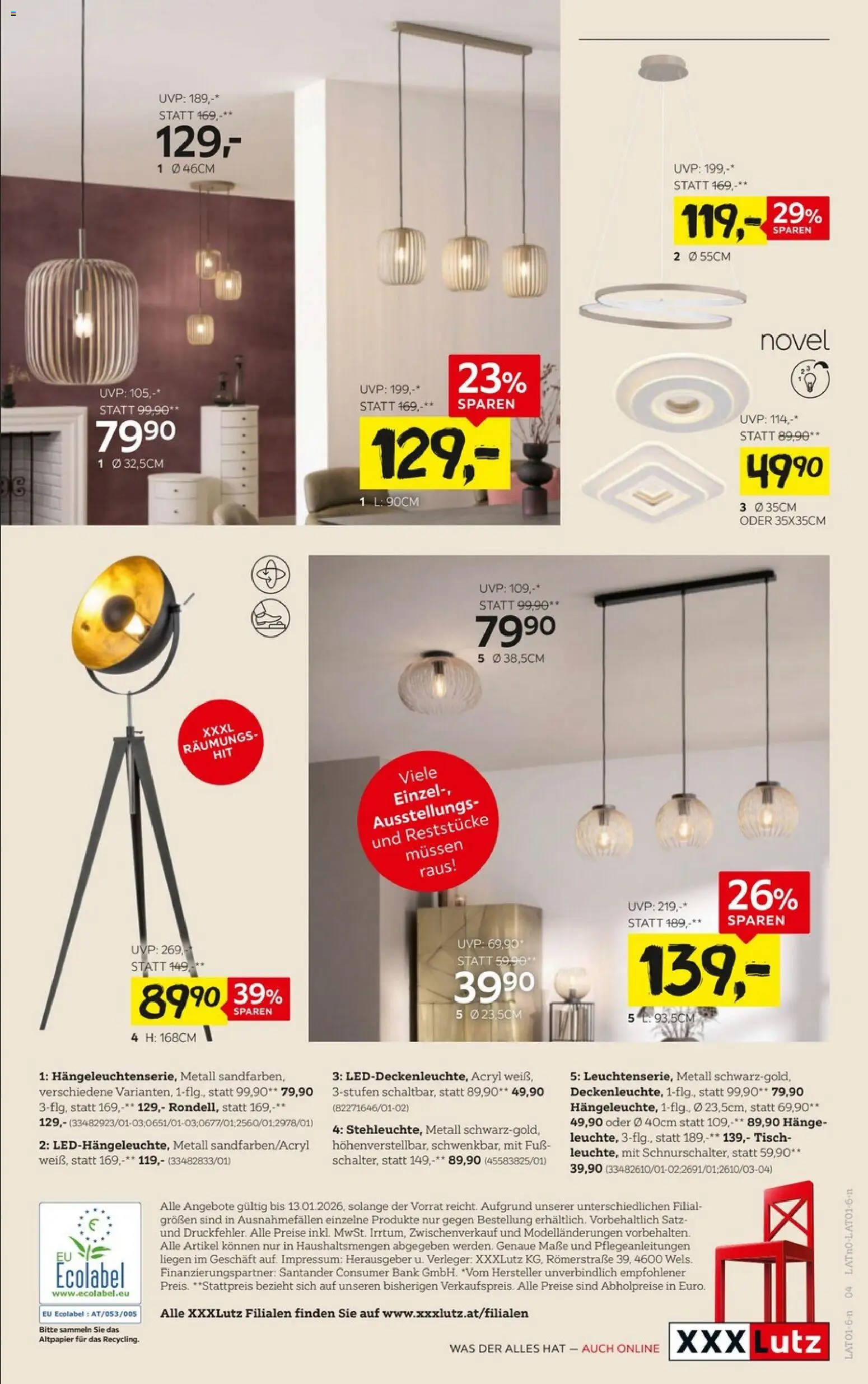 XXXLutz Leuchten gültig ab 22.12.2025 | Seite: 4 | Produkte: Tisch