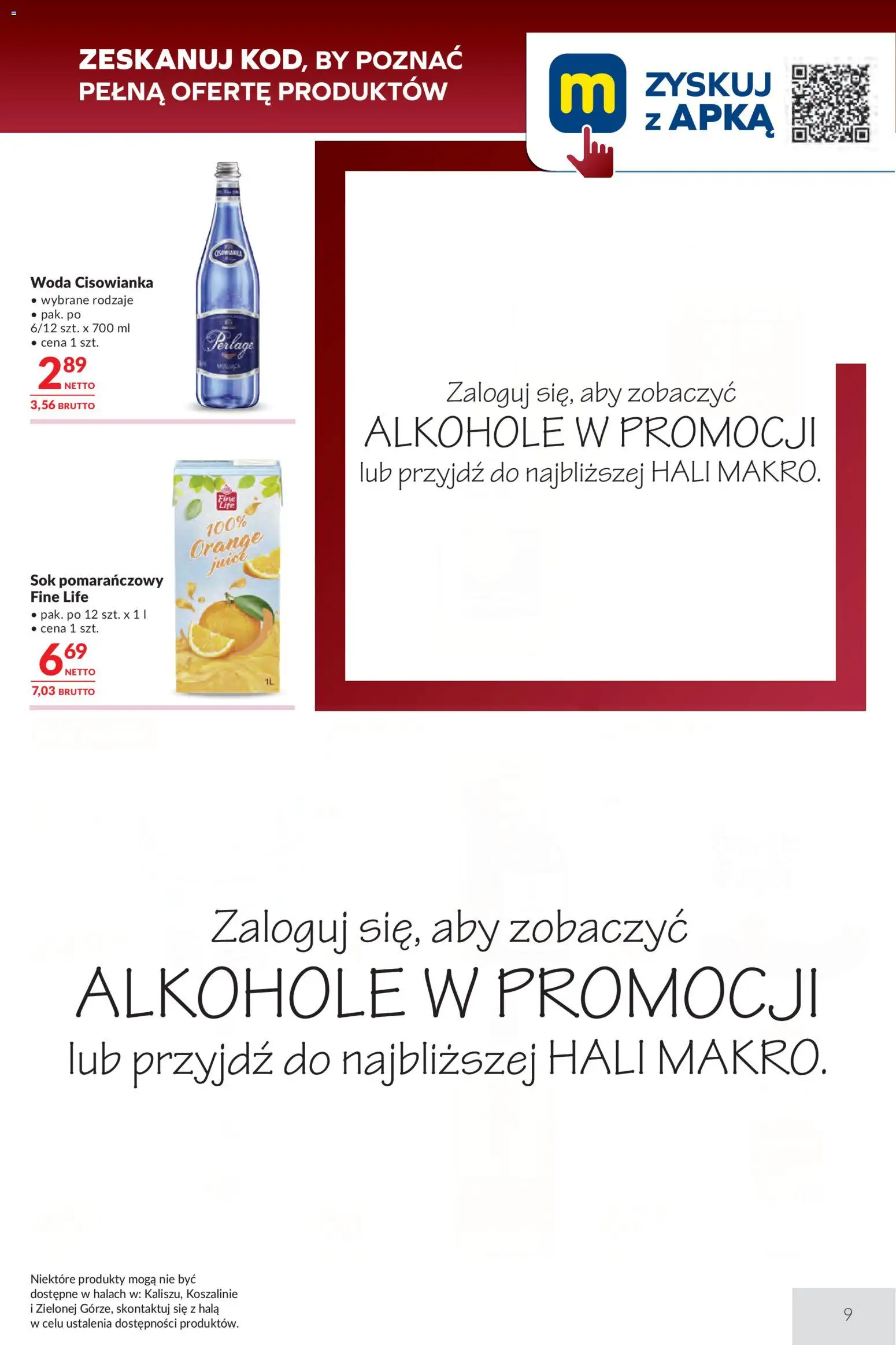 Makro - Oferta dla gastronomii od 20.01.2026 | Strona: 9 | Produkty: Sok pomarańczowy, Sok, Woda