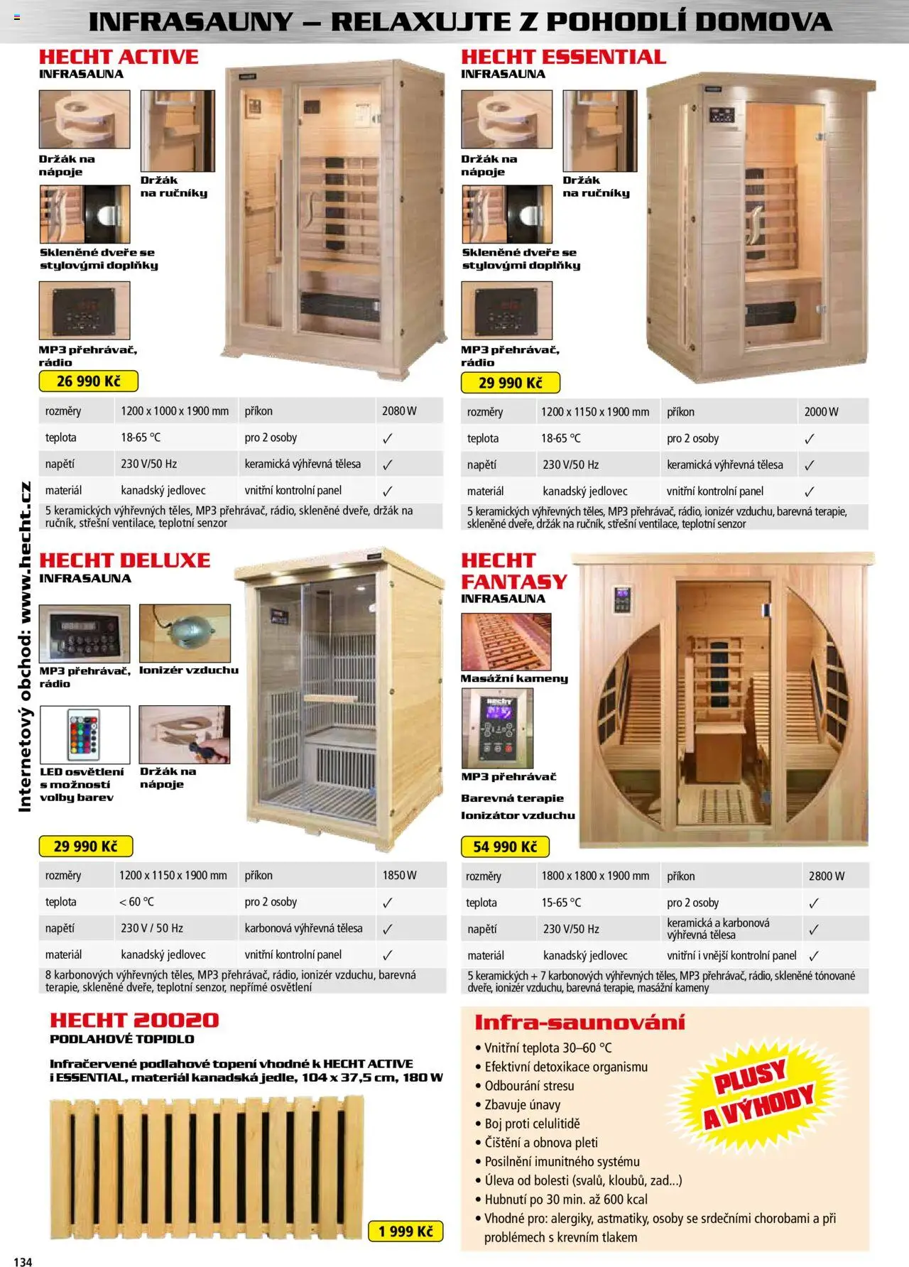 Hecht katalog - Jaro-léto 2025 od 22.04.2025 | Strana: 134 | Produkty: Sauna, Hecht, Rádio, Přehrávač