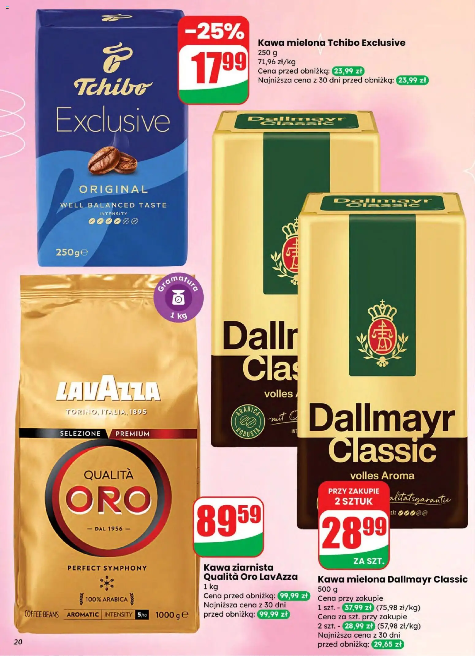 Dino gazetka od 04.03.2026 | Strona: 20 | Produkty: Kawa ziarnista, Lavazza, Tchibo, Kawa