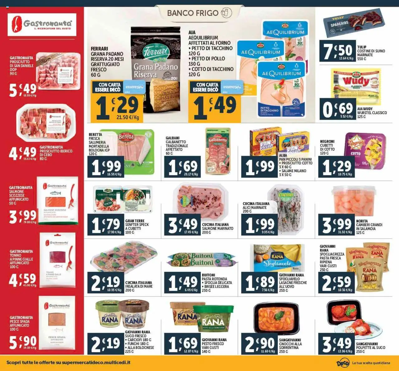 Volantino Decò del 12.09.2025 | Pagina: 10 | Prodotti: Speck, Salmone, Insalata, Grana Padano