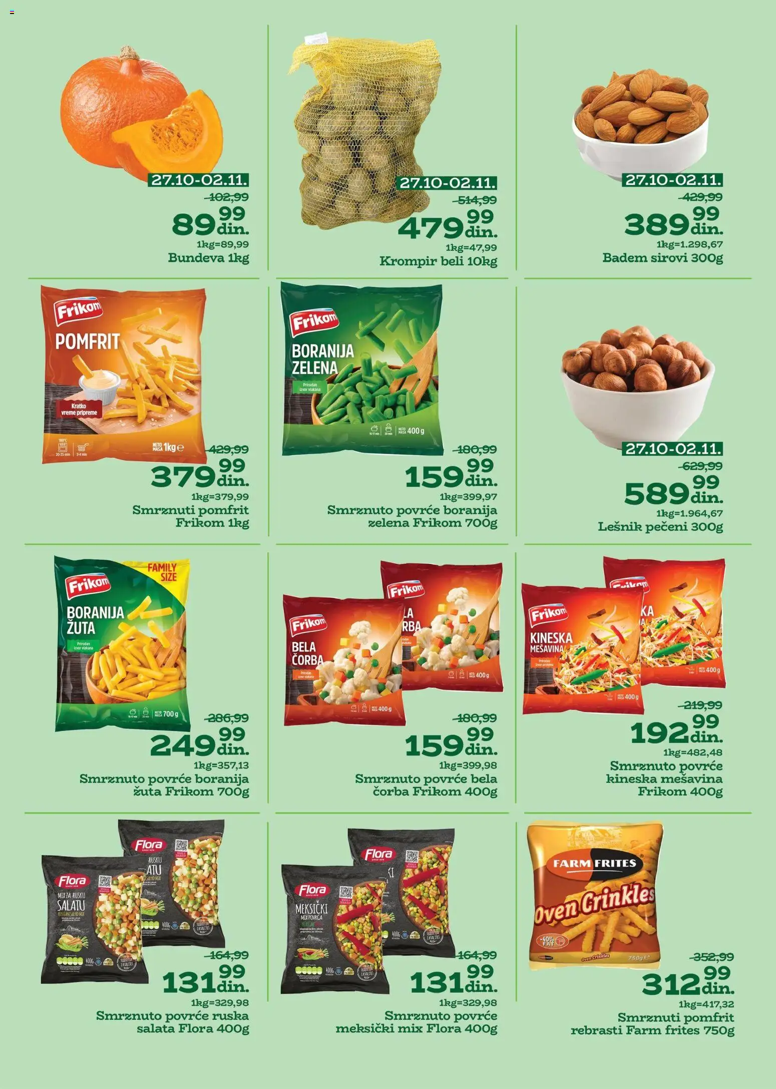 Univerexport katalog - važi od 27.10.2025 | Strana: 2 | Proizvode: Badem, Lešnik, Krompir, Bundeva