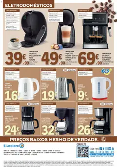 Pré-visualização E.Leclerc - Folheto Especial Bebidas Quentes válido de 28.10.2025 | Página: 16 | Produtos: Agua, Cafeteira, Base, Café