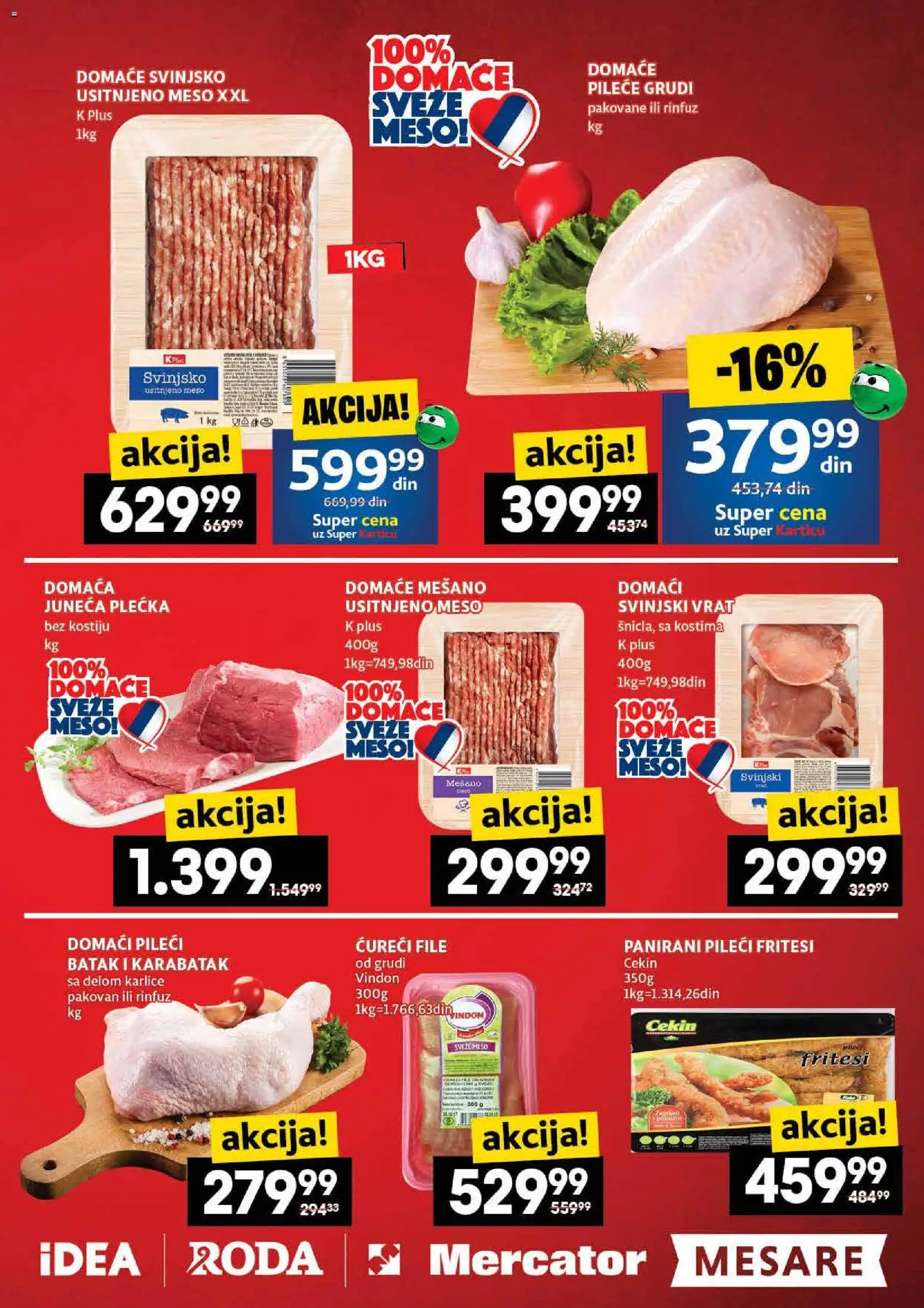 Roda katalog - važi od 30.10.2025 | Strana: 5 | Proizvode: Pileće grudi, Svinjski vrat, Ćureći file