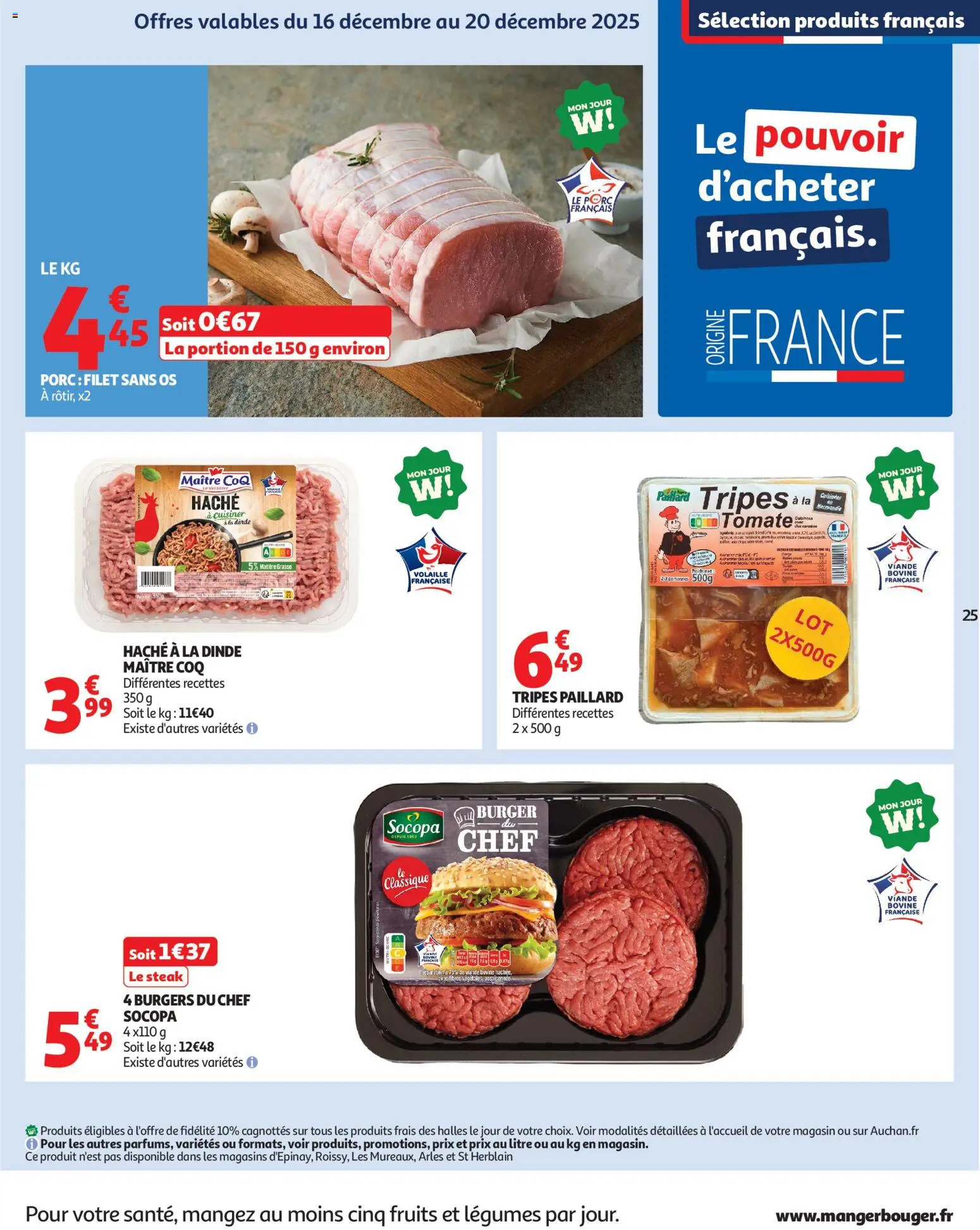 {H1} | Page: 25 | Produits: Volaille, Viande, Porc, Viande bovine