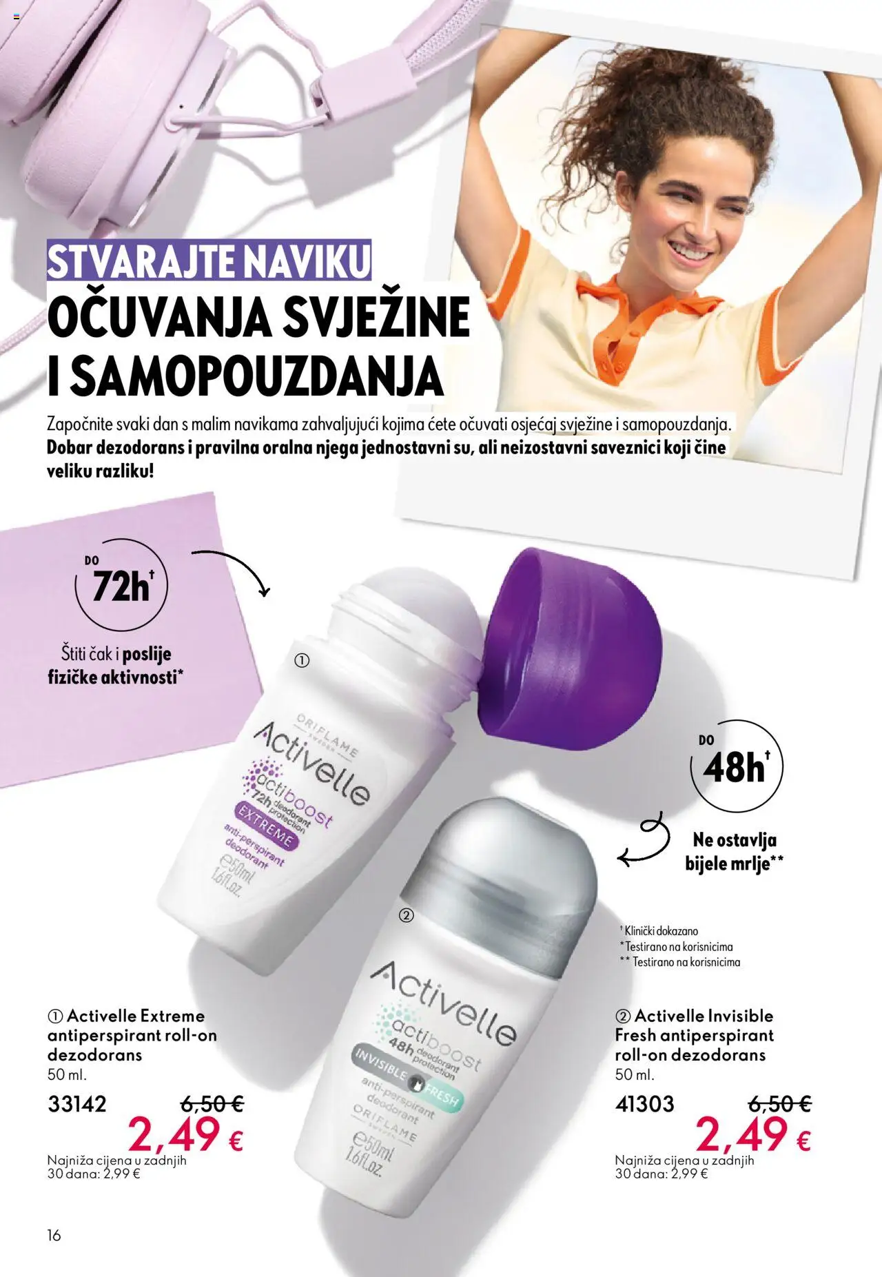 Oriflame katalog | vrijedi od 08.10.2025 | Stranica: 16 | Proizvodi: Dezodorans, Antiperspirant