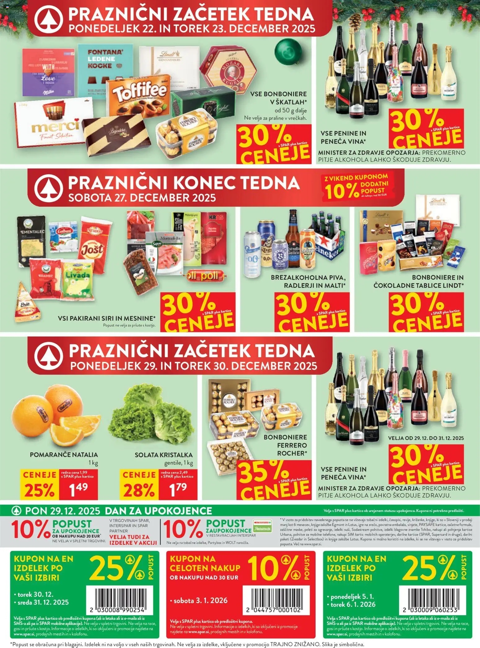 Novi Spar katalog ponudbe – veljaven od 27.12.2025 | Stran: 31 | Izdelki: Ementalec, Pomarance, Solata