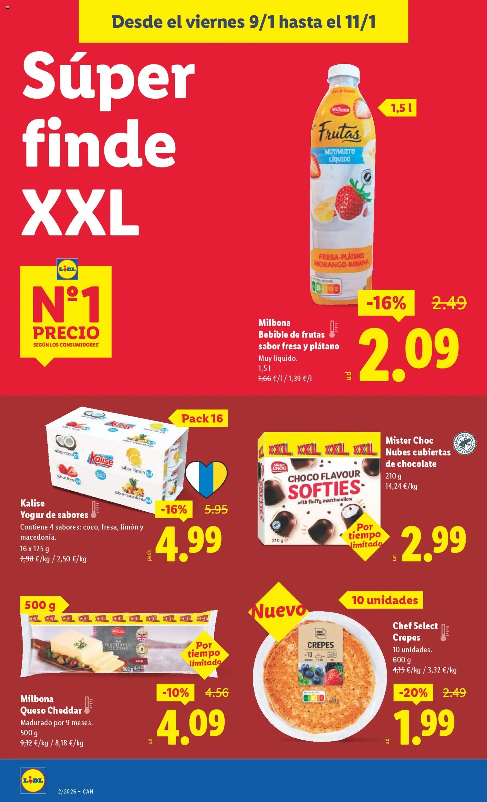 Lidl - Canarias │ válido desde el 05.01.2026 | Página: 24 | Productos: Queso, Yogur, Chocolate