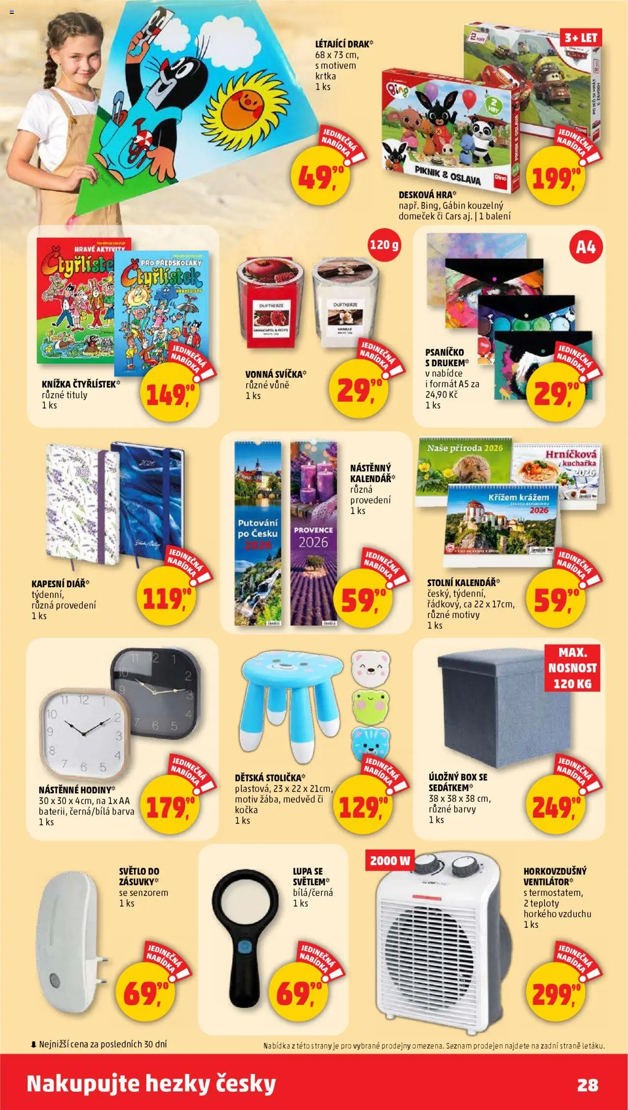 Penny Market leták - Čtvrtečník od 02.10.2025 | Strana: 28 | Produkty: Box, Úložný box, Lupa, Barvy