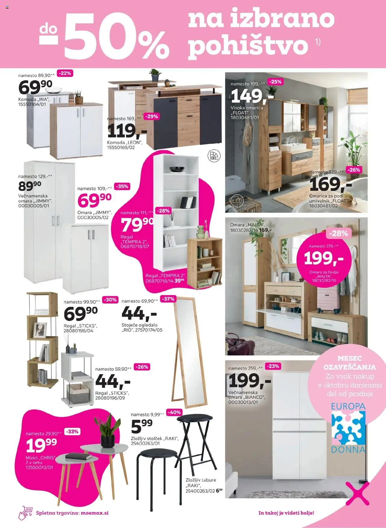 Novi Mömax katalog ponudbe – veljaven od 13.10.2025 | Stran: 7 | Izdelki: Omara, Komoda, Tabure, Omarica