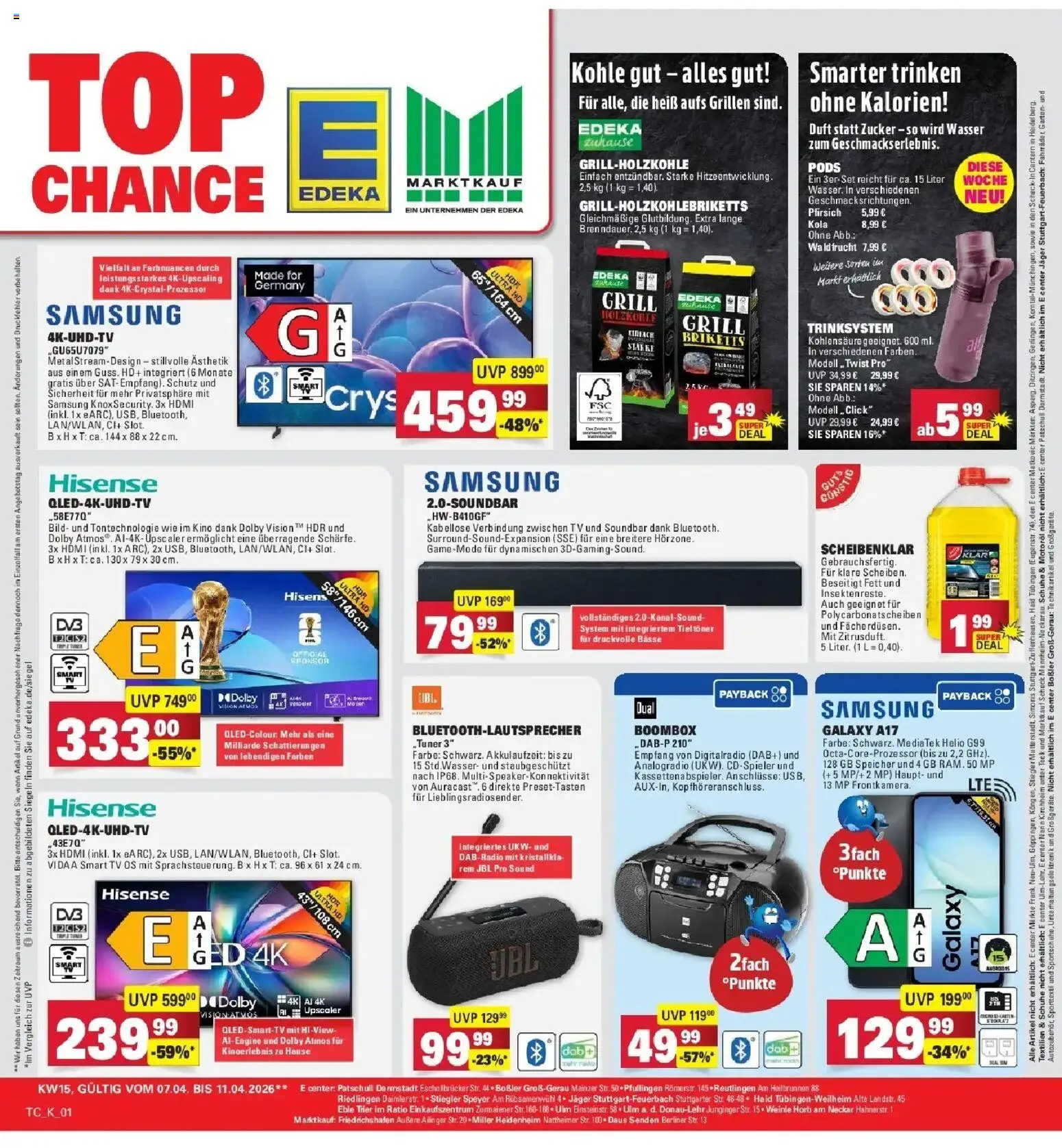 E center Prospekt Kirchheim-Teck	 – gültig ab 05.04.2026 | Seite: 57 | Produkte: Hisense, Samsung, Smart TV, Soundbar