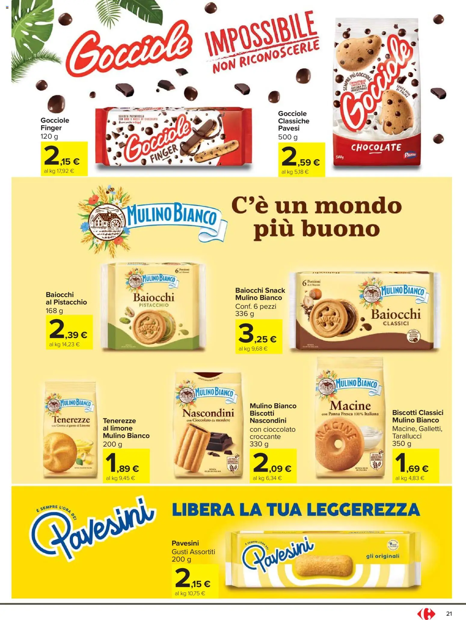 Volantino Carrefour del 15.01.2026 | Pagina: 21 | Prodotti: Cioccolato, Panna, Biscotti, Macina
