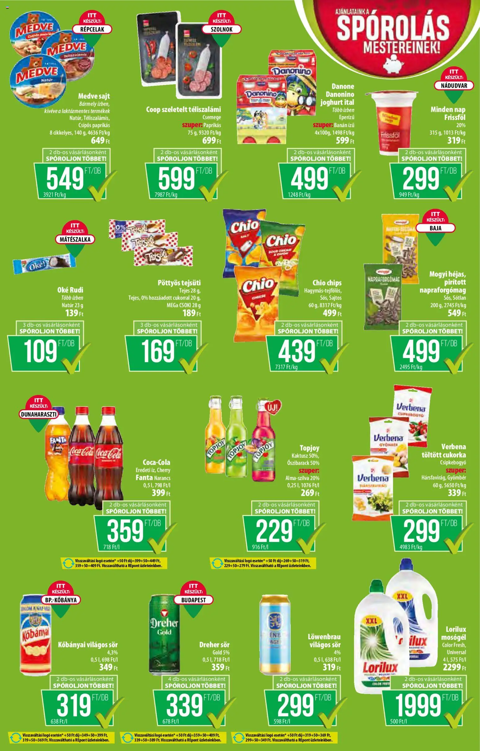 COOP akciós ujság - amely érvényes a következő dátumtól: 30.10.2025 | Oldal: 6 | Termékek: Mosógél, Sajt, Joghurt, Narancs