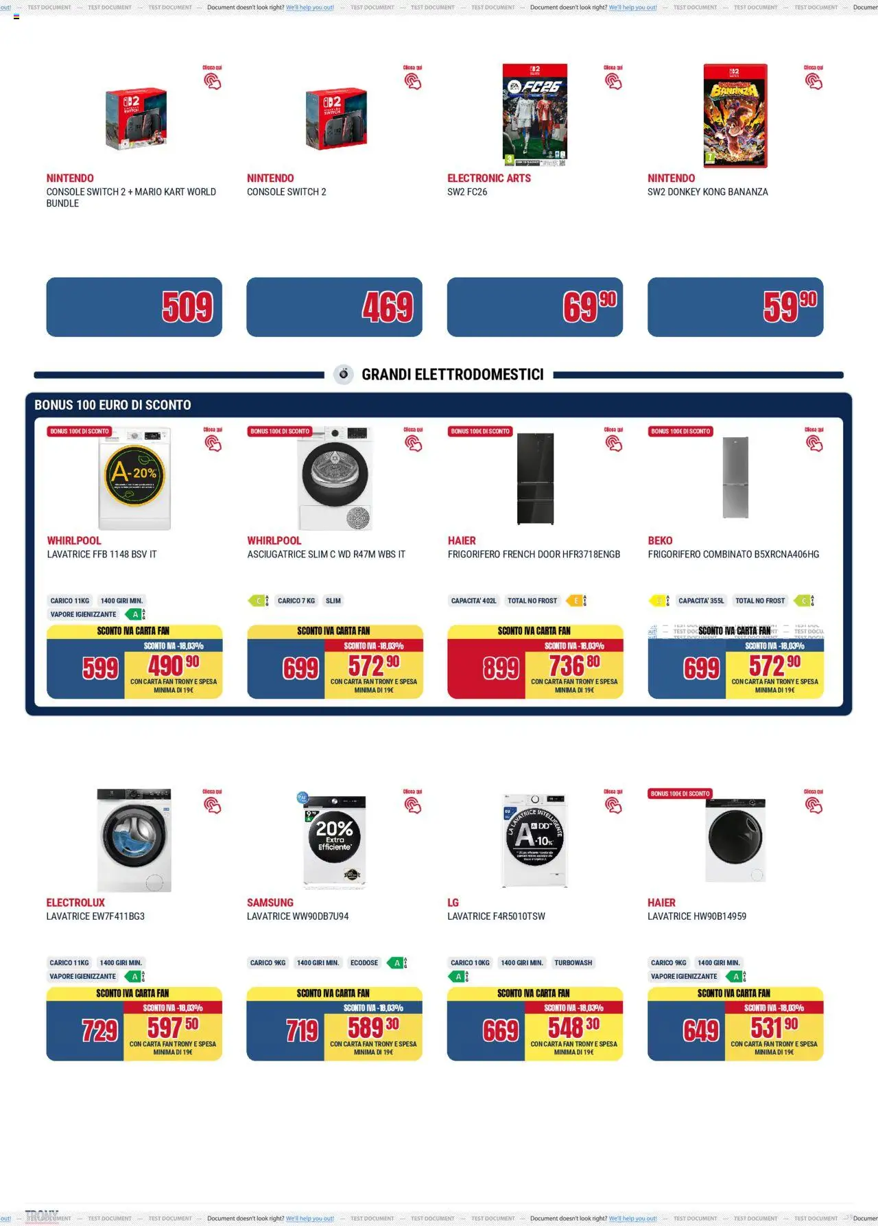 Volantino Trony del 02.10.2025 | Pagina: 19 | Prodotti: Asciugatrice, Frigorifero, Frigorifero combinato, Samsung