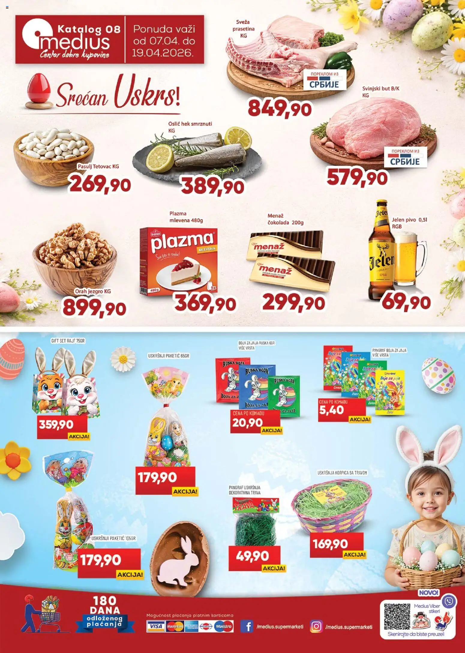 Medius katalog - važi od 07.04.2026 | Strana: 1 | Proizvode: Plazma, Oslić, Jaja, Čokolada