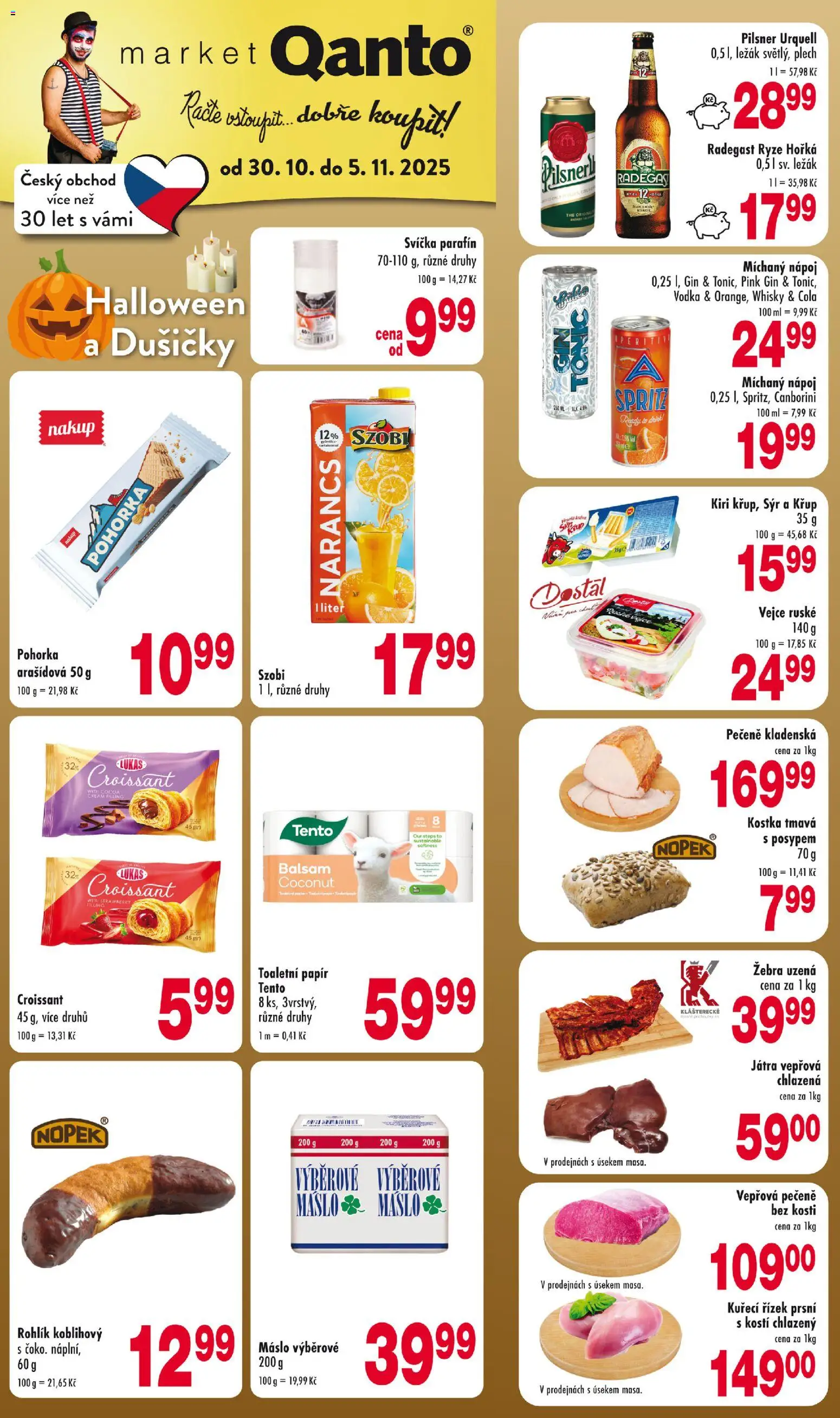 Astur & Qanto leták od 30.10.2025 | Strana: 1 | Produkty: Vejce, Toaletní papír, Plech, Cola