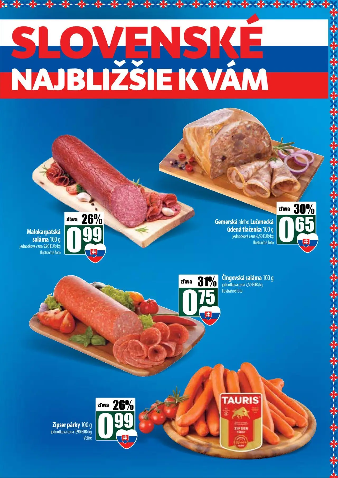 Nové COOP Jednota akcie – leták je platný od 09.10.2025 | Strana: 5 | Produkty: Saláma, Párky