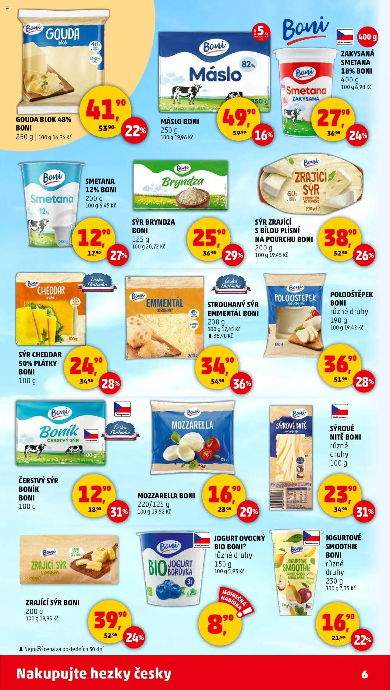 Penny Market leták - Čtvrtečník od 26.06.2025 | Strana: 6 | Produkty: Sýr, Jogurt, Smetana, Bryndza