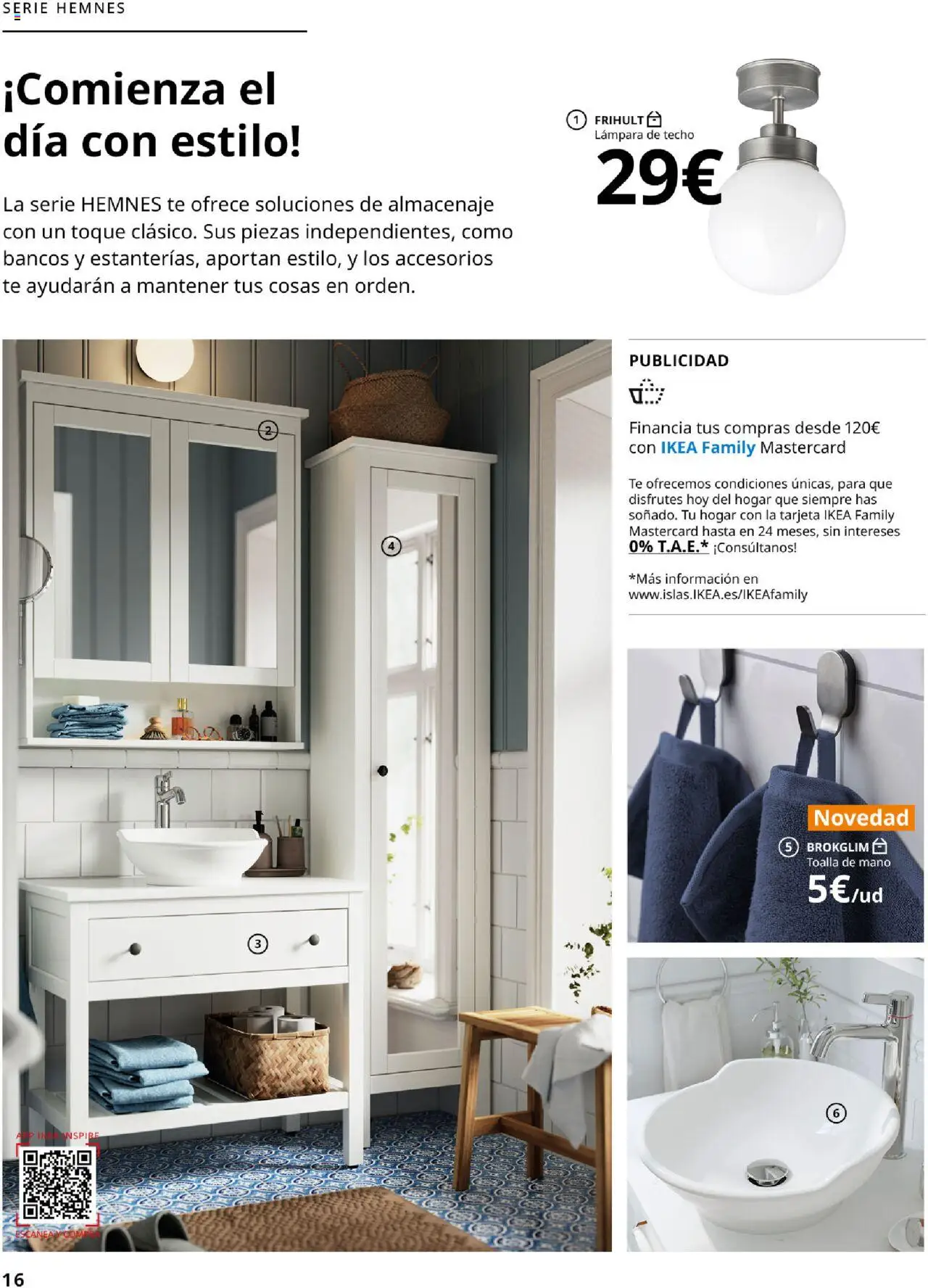 Catálogo IKEA Baños │ válido desde el 01.09.2025 | Página: 16 | Productos: Lámpara de techo, Té, Almacenaje, Lámpara