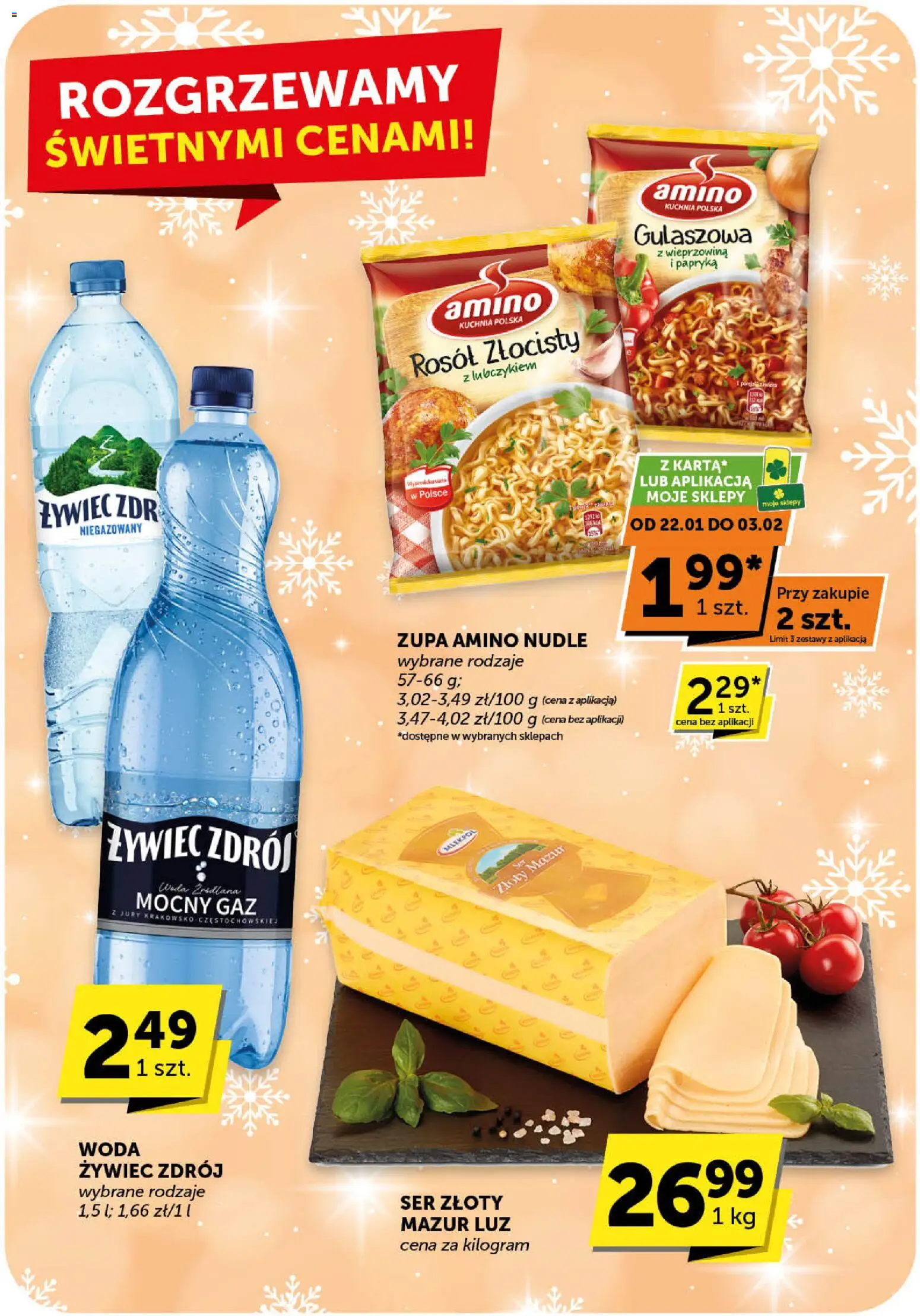 ABC Gazetka od 22.01.2026 | Strona: 2 | Produkty: Woda żywiec, Zupa, Ser, Woda