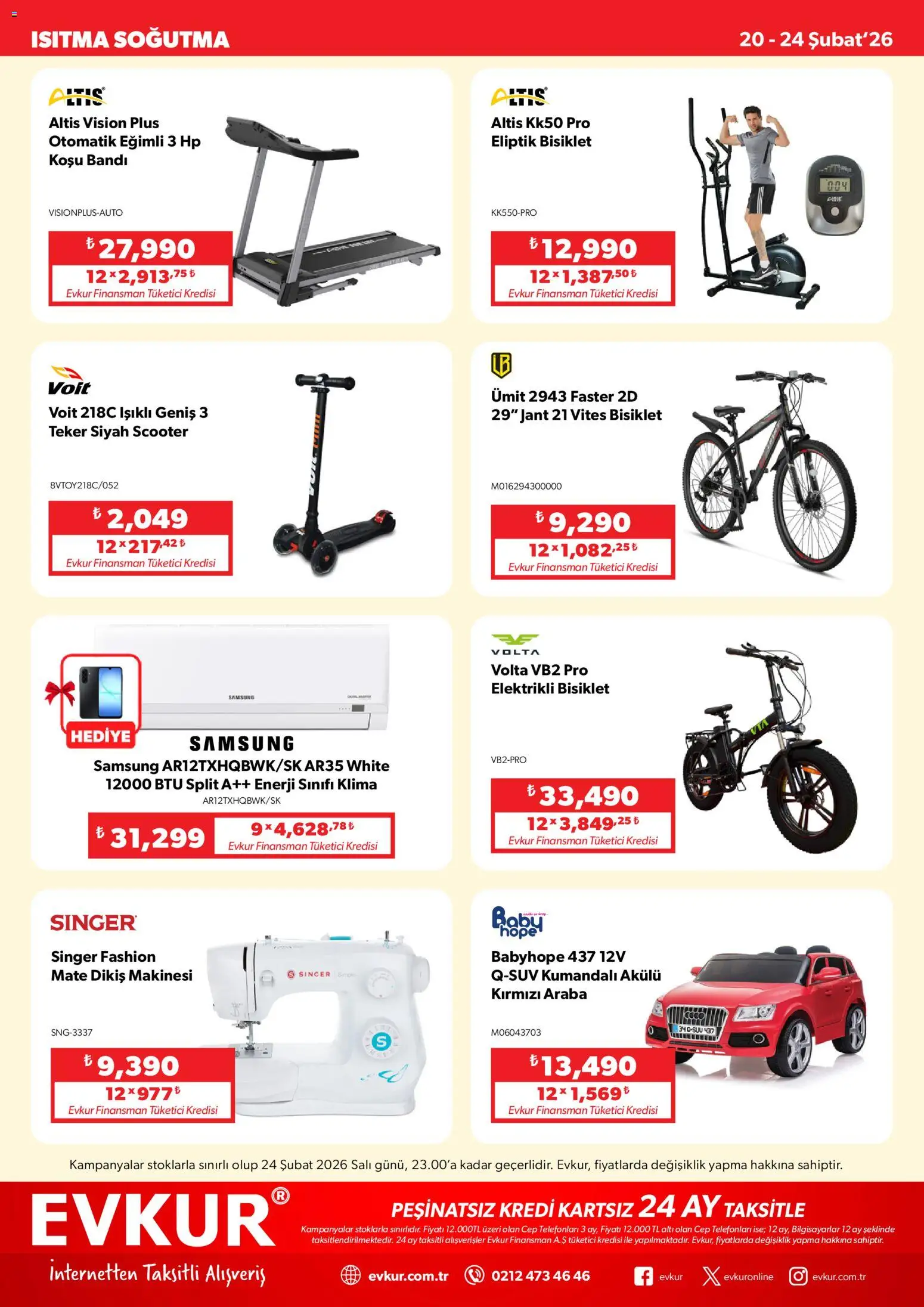 Evkur Katalog - 20.02.2026 tarihinden itibaren geçerlidir | Sayfa: 8 | Ürünler: Dikiş makinesi, Klima