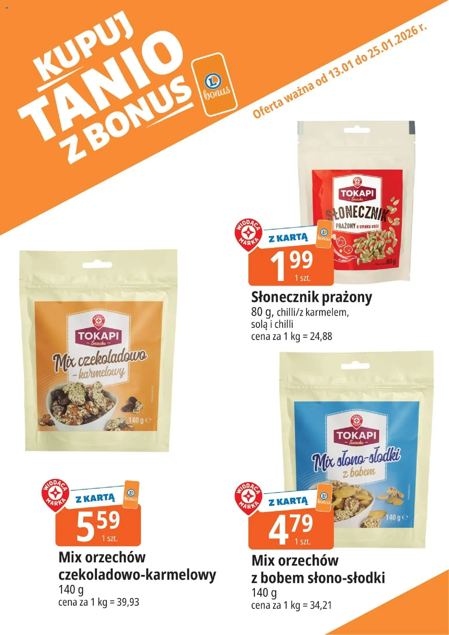 E.Leclerc Gazetka - Radom kupony dodatkowe od 13.01.2026 | Strona: 11 | Produkty: Chili, Karta, Słonecznik, Słonecznik prażony