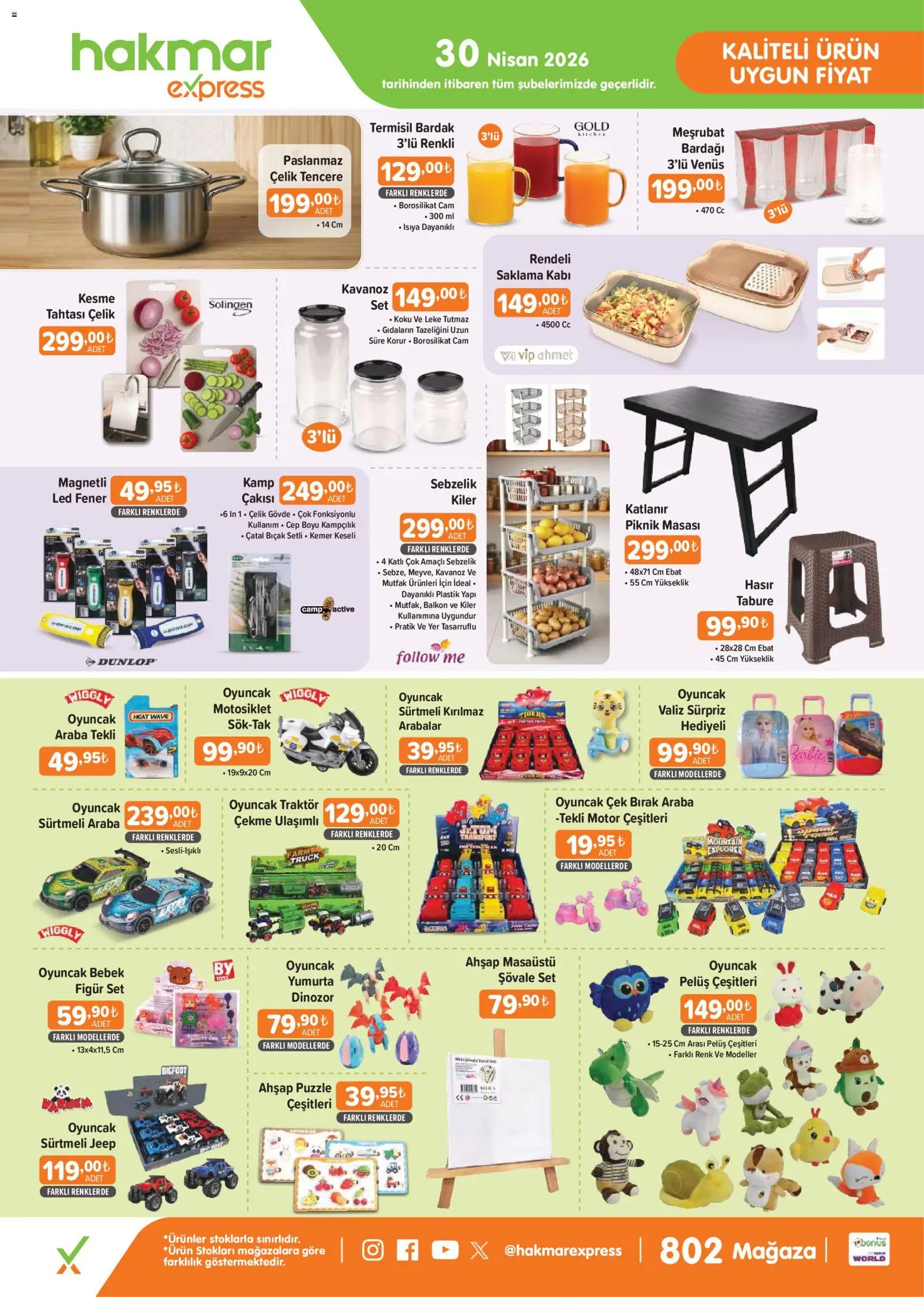 Hakmar Express - Perşembe Aktüel Ürünler - 30.04.2026 tarihinden itibaren geçerlidir | Sayfa: 1 | Ürünler: Çatal, Koku, Zselatin, Kemer