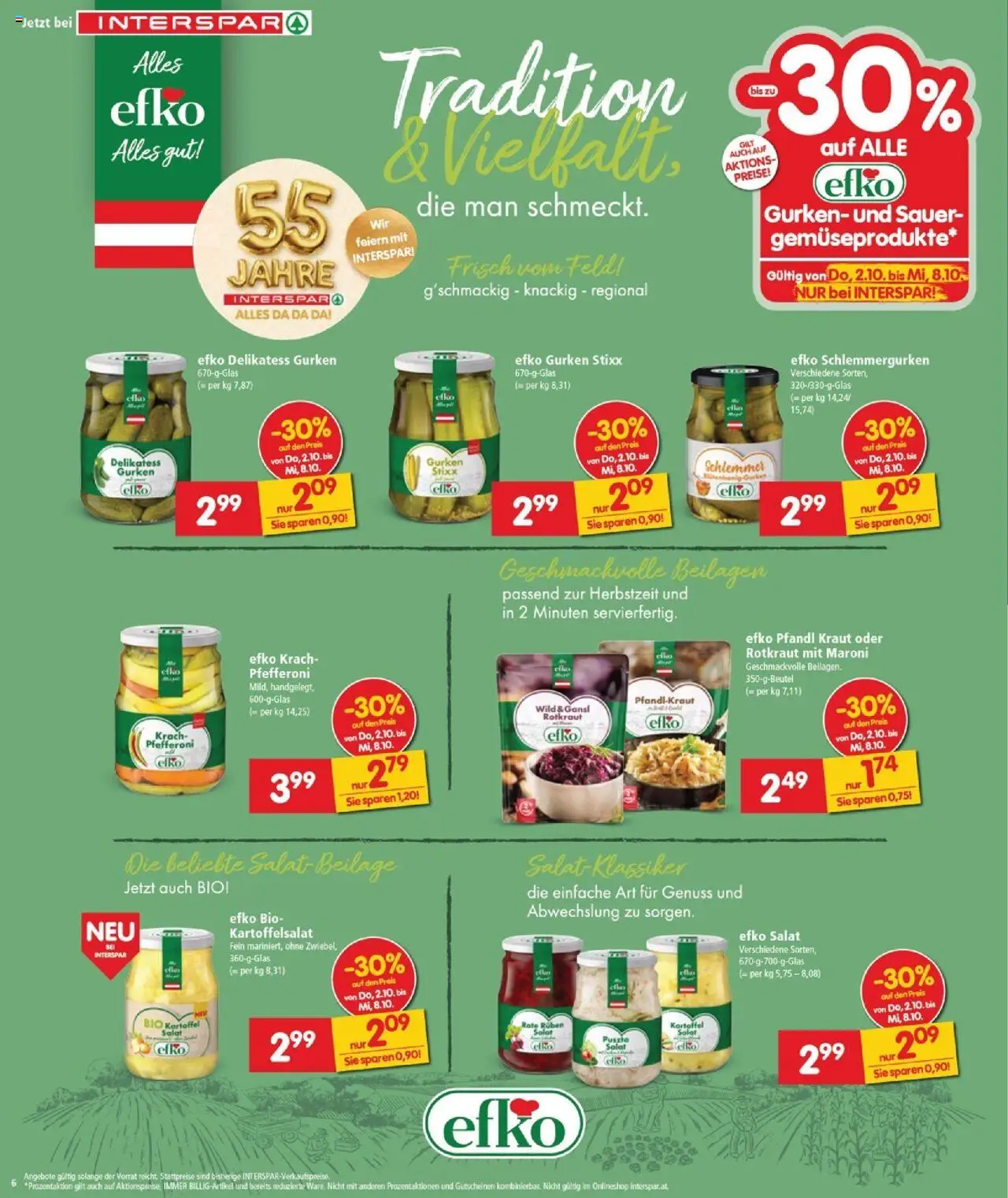Interspar Flugblatt - Burgenland Nord gültig ab 02.10.2025 | Seite: 6 | Produkte: Gurken, Salat, Kraut