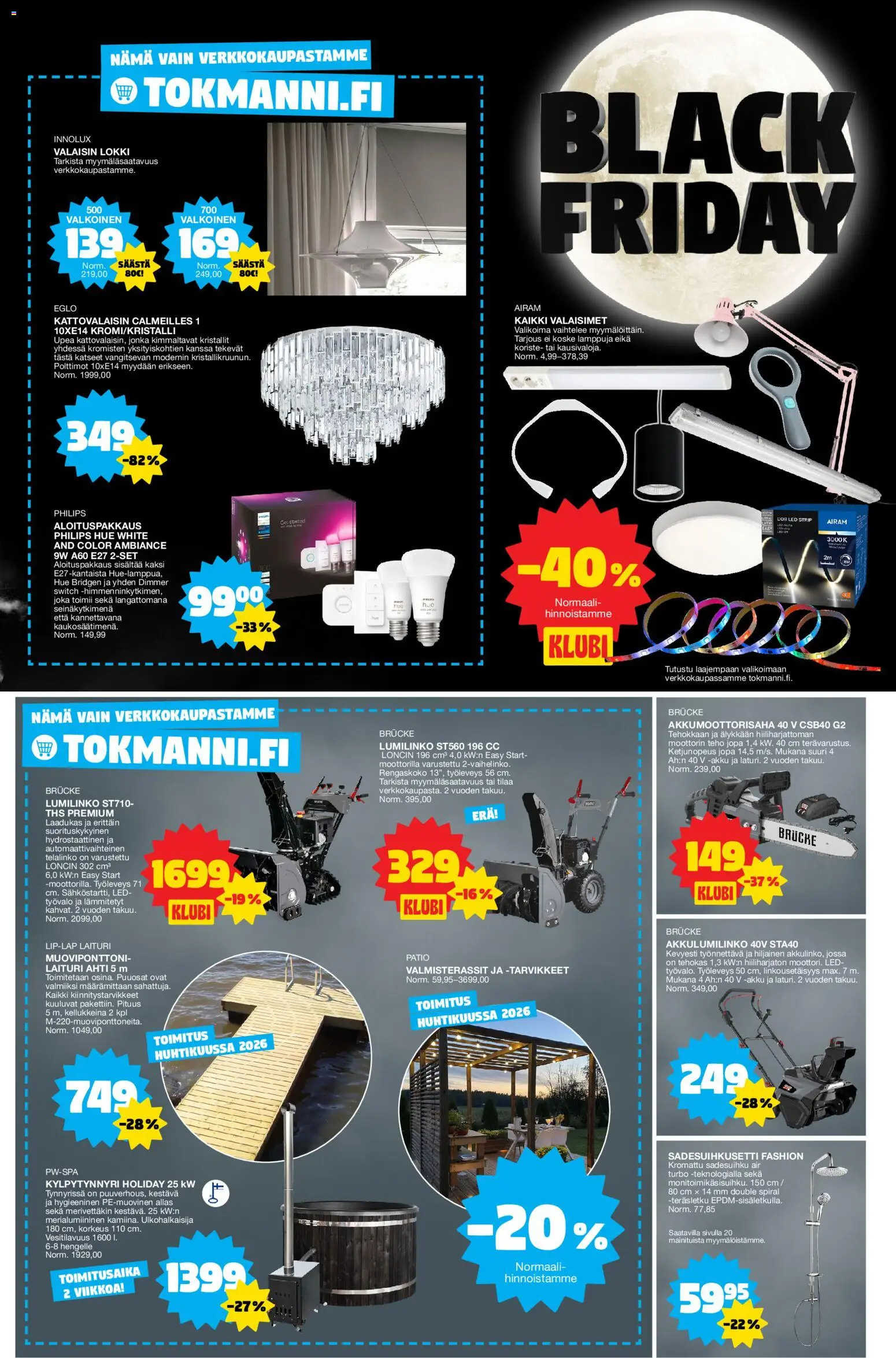 Tokmanni - Black Friday – voimassa 24.11.2025 alkaen | Sivu: 19 | Tuotteet: Lumilinko, Akku
