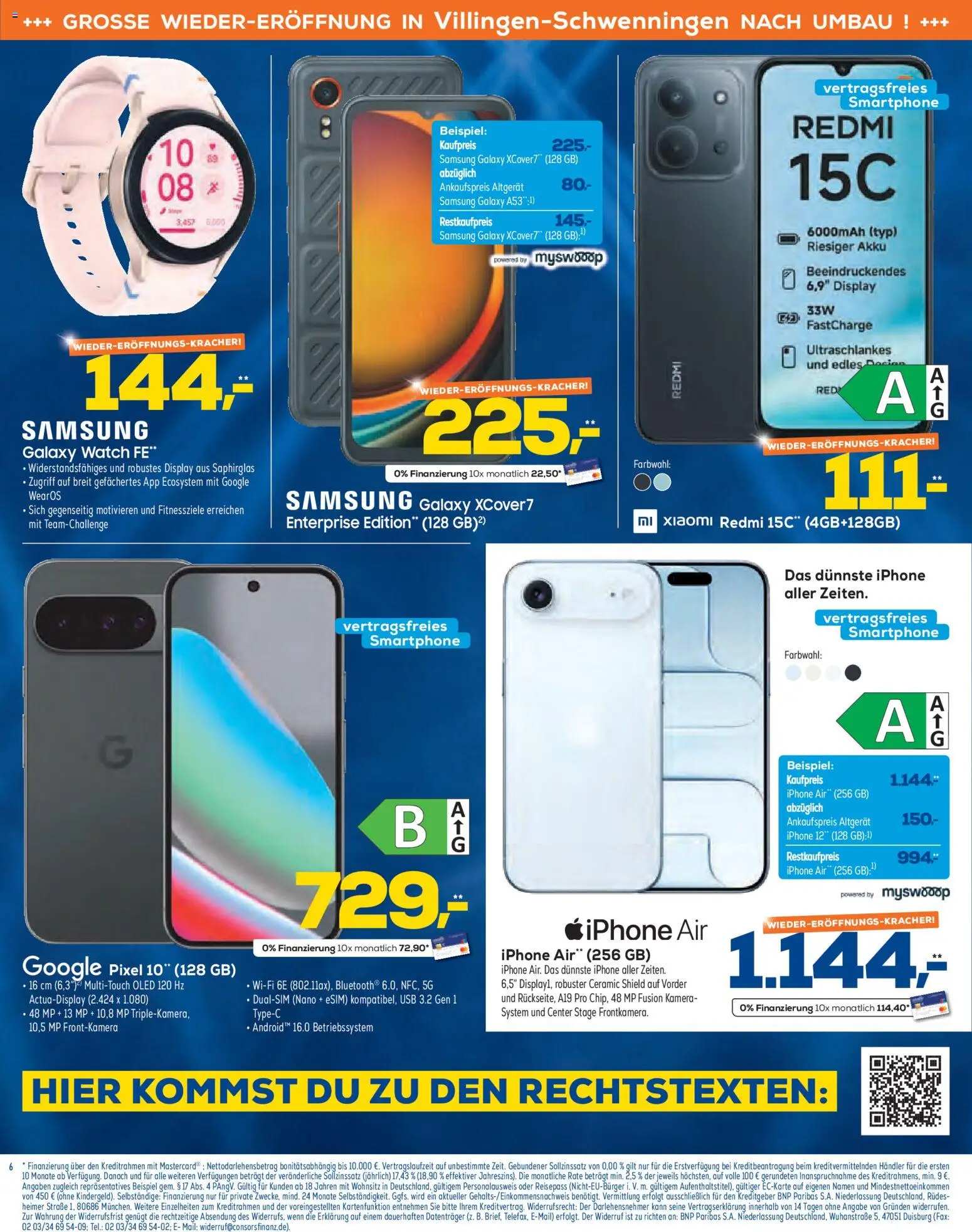 Euronics Prospekt 	 – gültig ab 22.10.2025 | Seite: 6 | Produkte: Xiaomi, USB, Samsung, Iphone