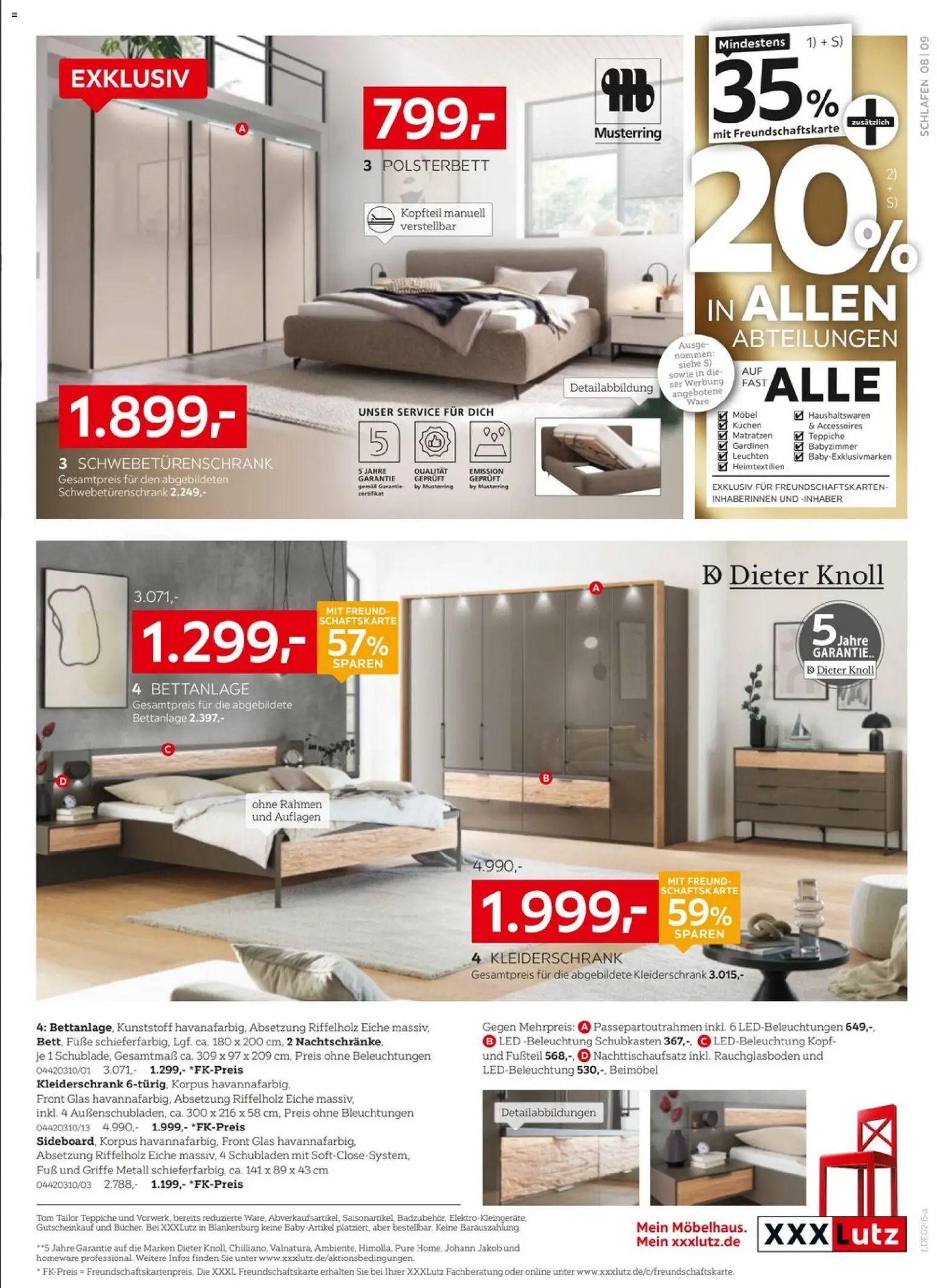 XXXL Lutz Prospekt 	 – gültig ab 25.01.2026 | Seite: 17 | Produkte: Kleiderschrank, Schwebetürenschrank, Polsterbett, Kuchen