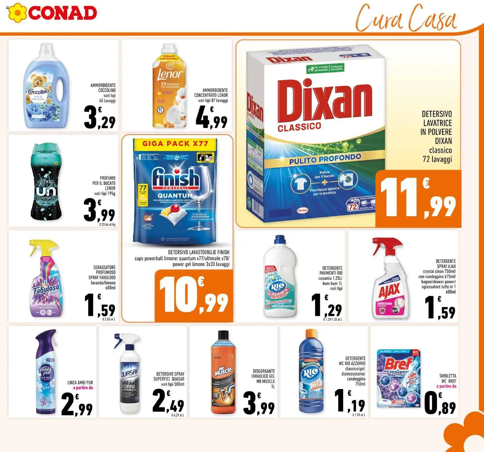 Volantino Conad del 01.12.2025 | Pagina: 21 | Prodotti: Detergente, Candeggina, Sgrassatore, Lavanda