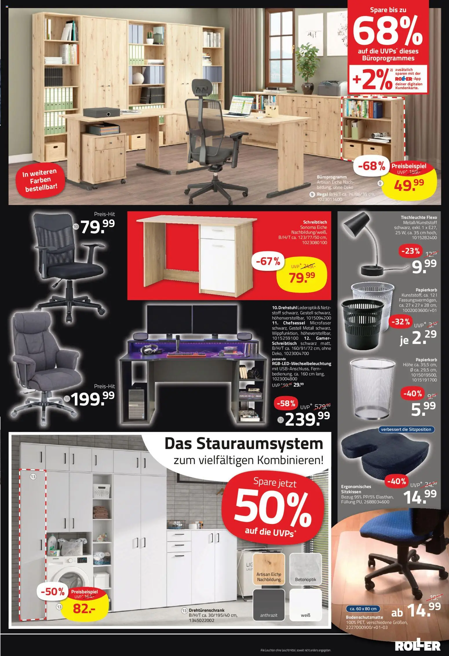 Roller - Black Friday – gültig ab 16.11.2025 | Seite: 9 | Produkte: Drehtürenschrank, Regal, Chefsessel
