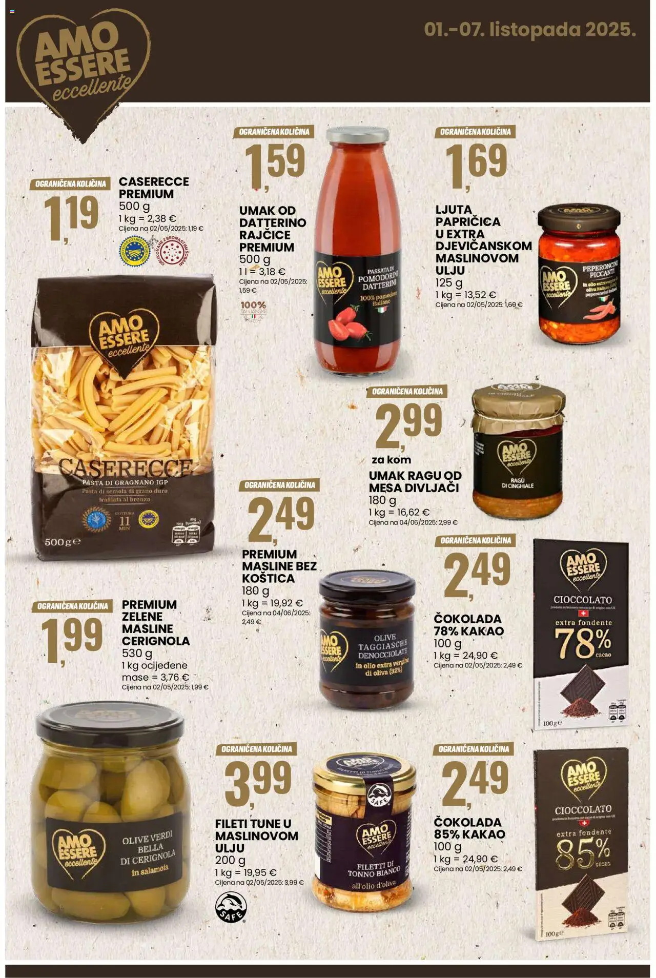 Eurospin katalog | vrijedi od 01.10.2025 | Stranica: 10 | Proizvodi: Masline, Umak, Pasta, Kakao