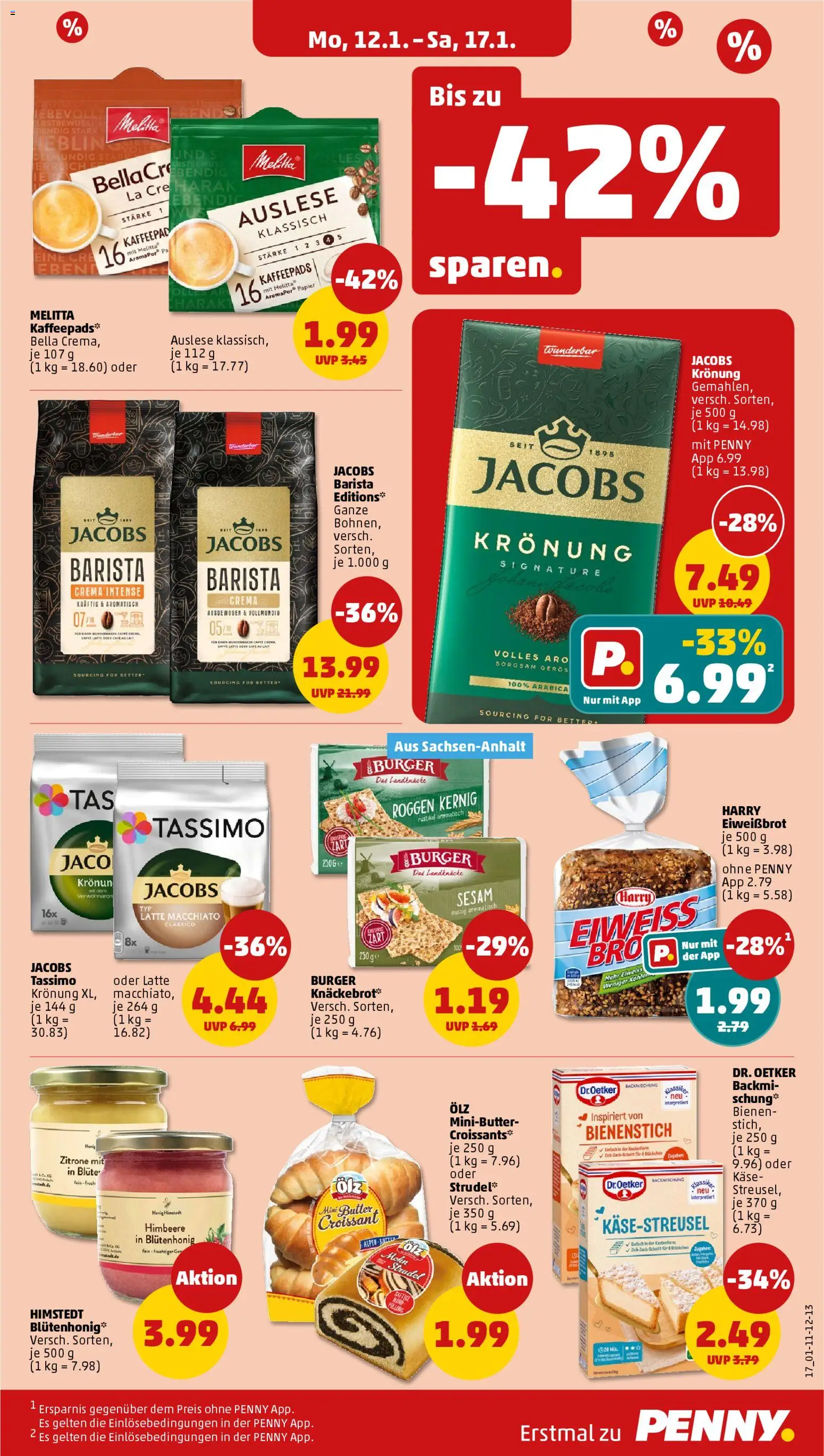 Penny Prospekt 	 – gültig ab 12.01.2026 | Seite: 19 | Produkte: Melitta, Käse, Croissant, Zitrone