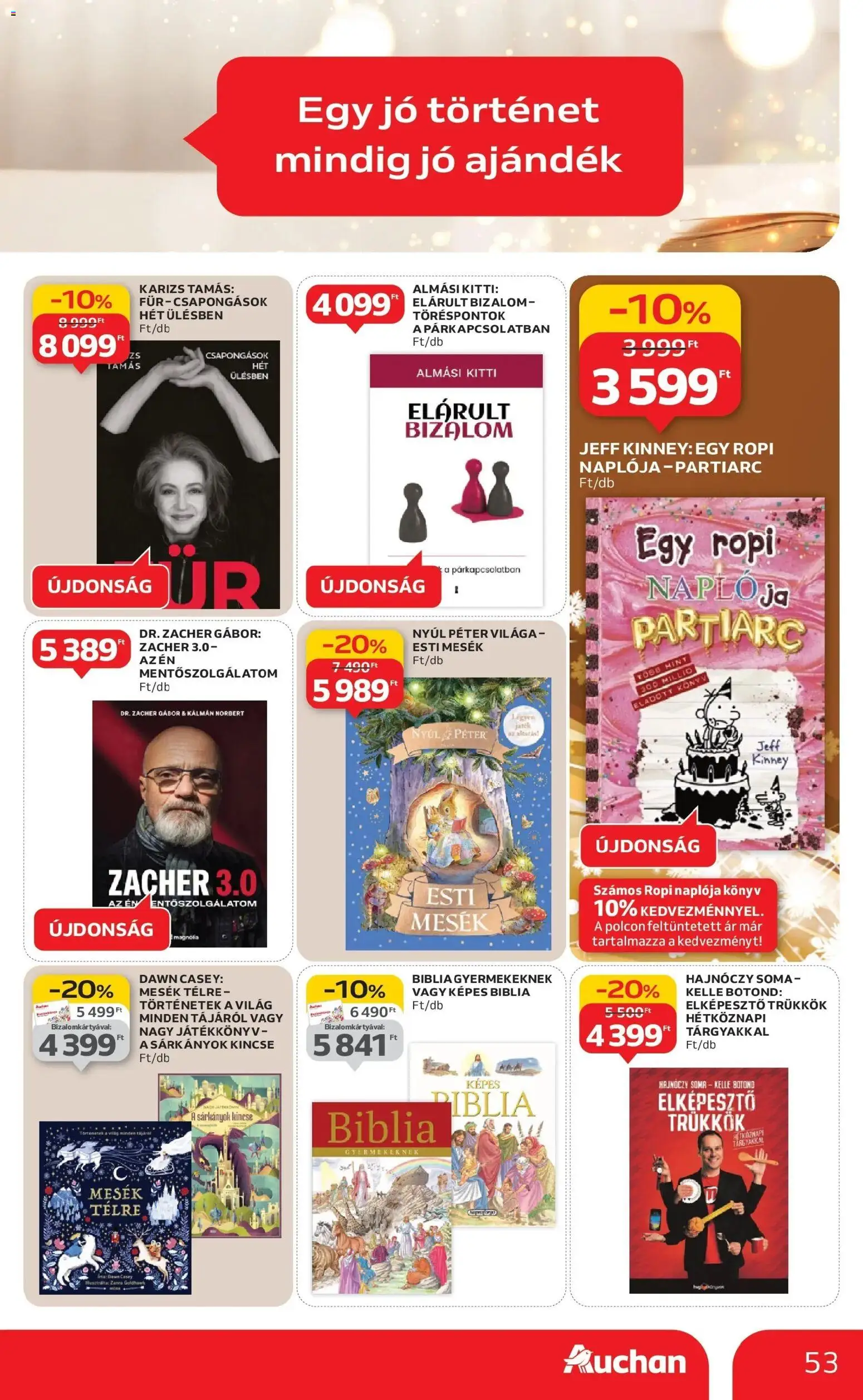 Auchan akciós ujság - amely érvényes a következő dátumtól: 18.12.2025 | Oldal: 53 | Termékek: Játék, Ropi
