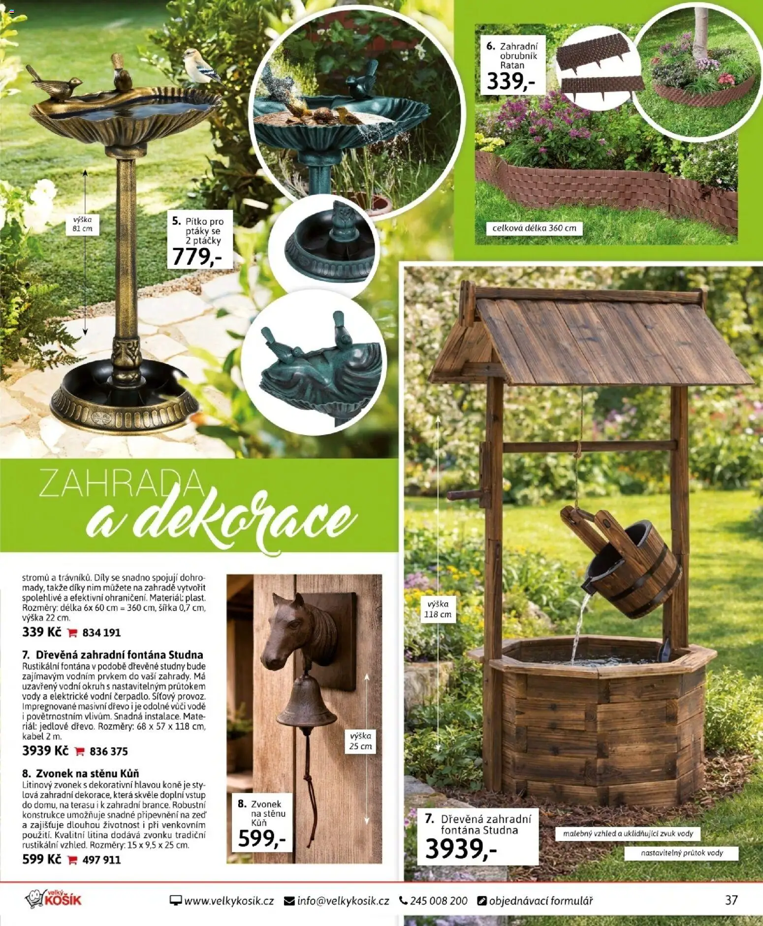 Velký Košík katalog duben 2026 od 01.04.2026 | Strana: 37 | Produkty: Zahrada, Kabel, Zvonek, Dekorace