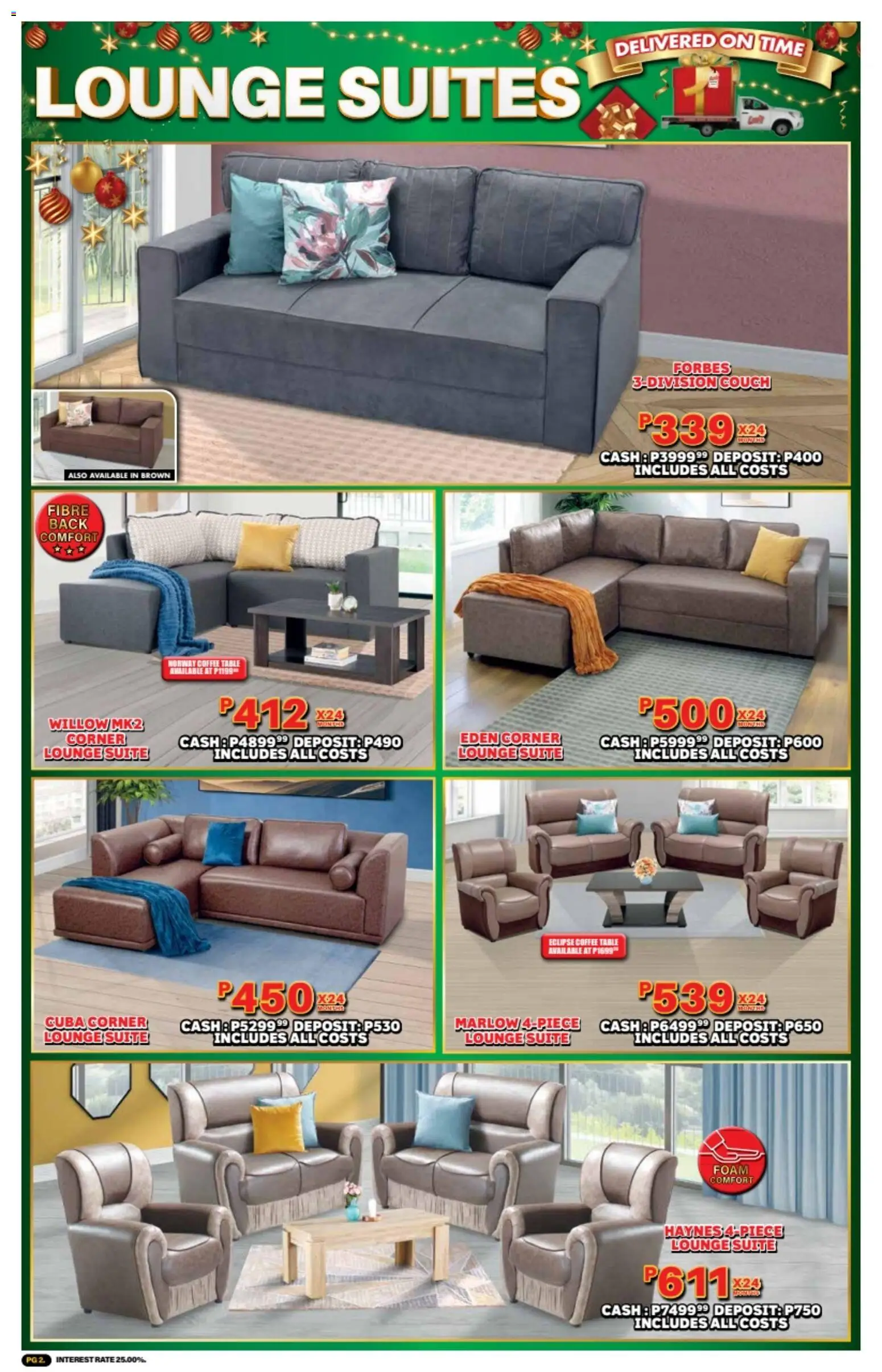 New Lewis Stores catalogue – valid from 10.11.2025 | Page: 2 | Products: Couch, Coffee table, Coffee, Foam