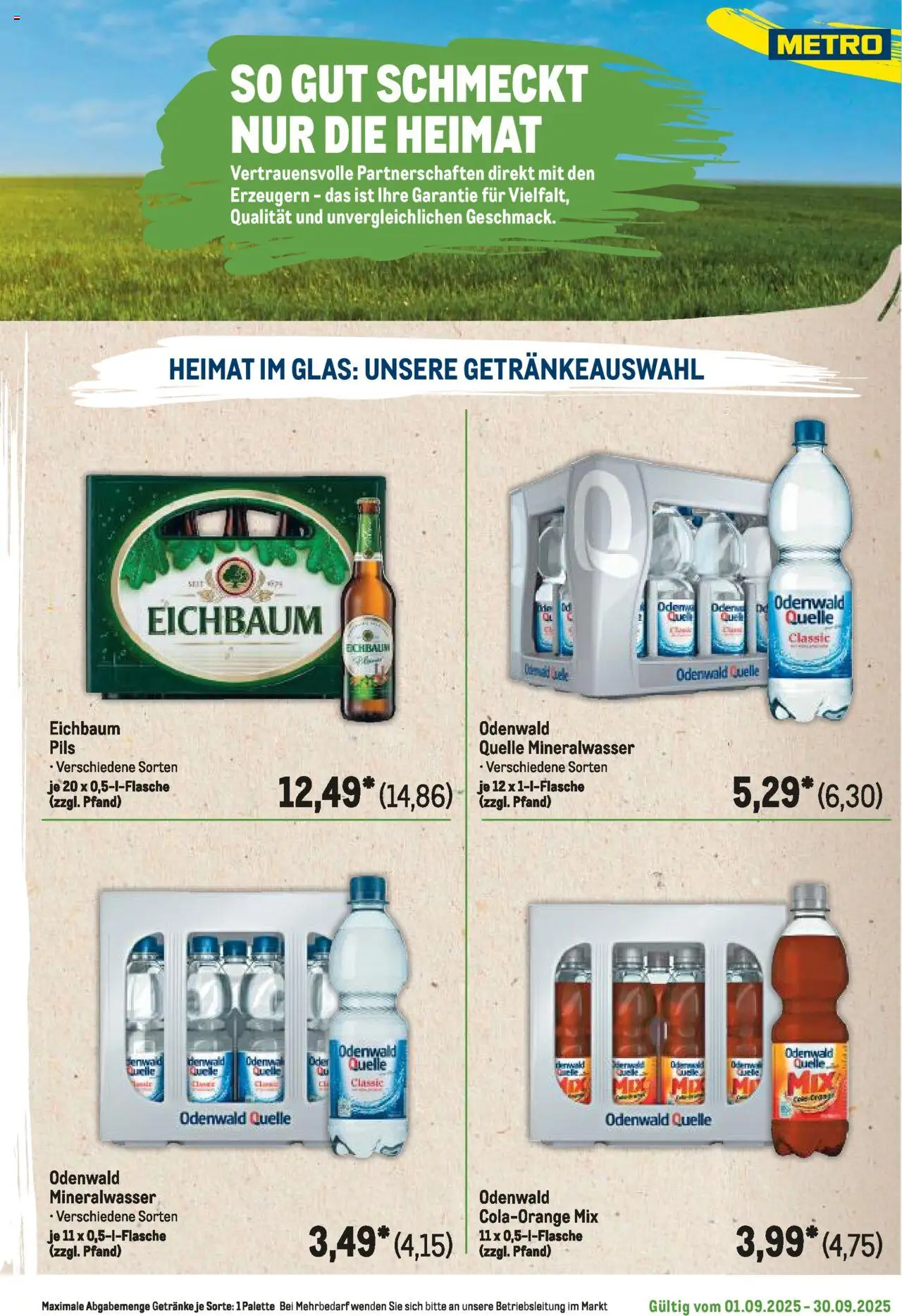 Metro Regionaler Flyer - gültig ab dem 01.09.2025 | Seite: 63 | Produkte: Pils, Mineralwasser