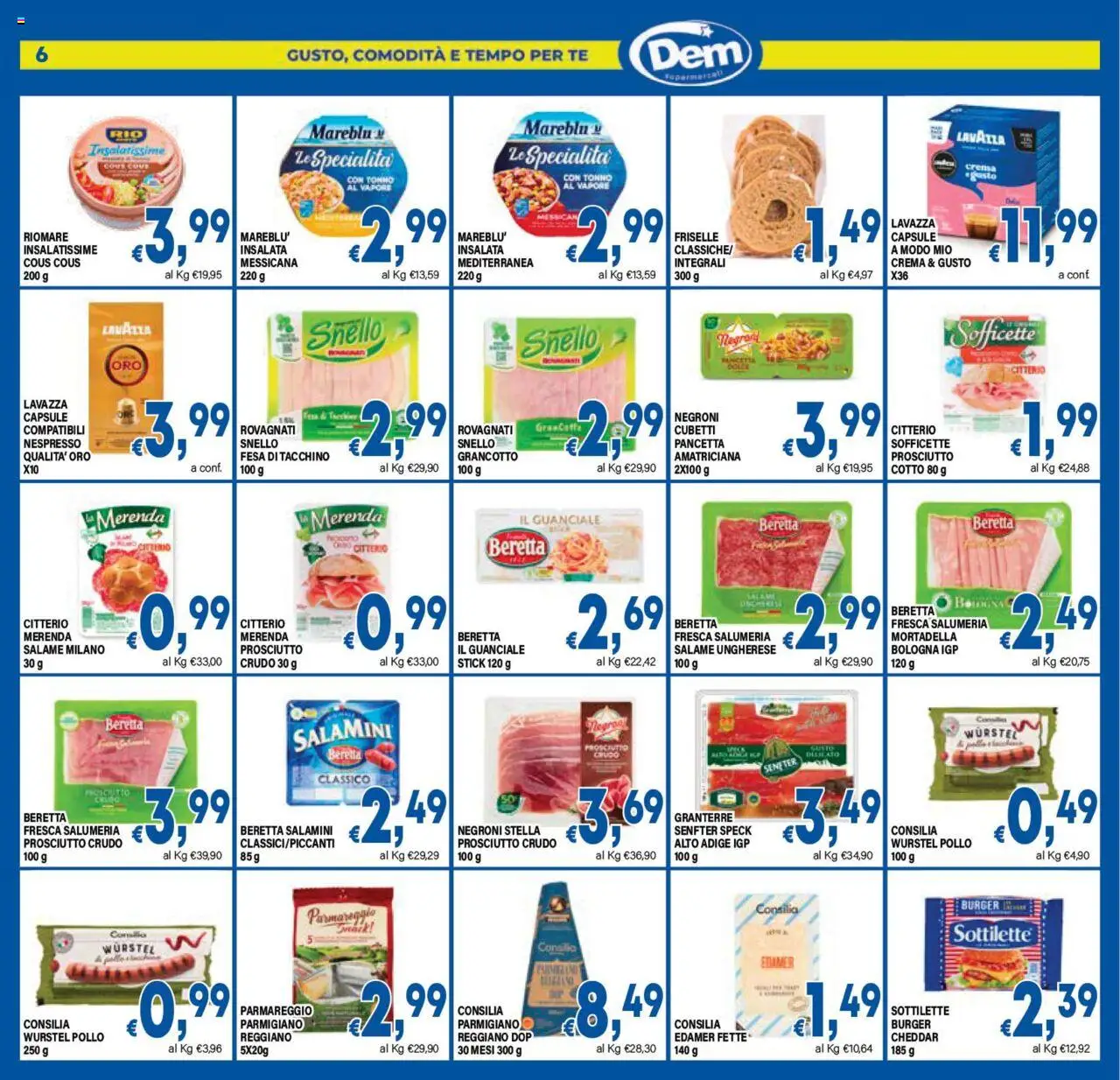 Volantino DEM del 05.08.2025 | Pagina: 6 | Prodotti: Salame, Tè, Insalata, Guanciale