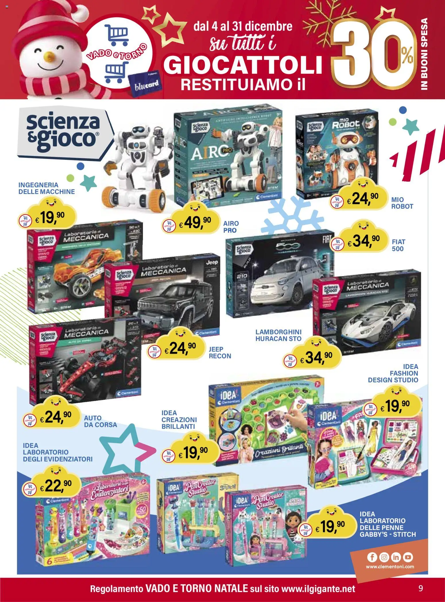 Volantino Il Gigante del 04.12.2025 | Pagina: 9 | Prodotti: Robot, Penne