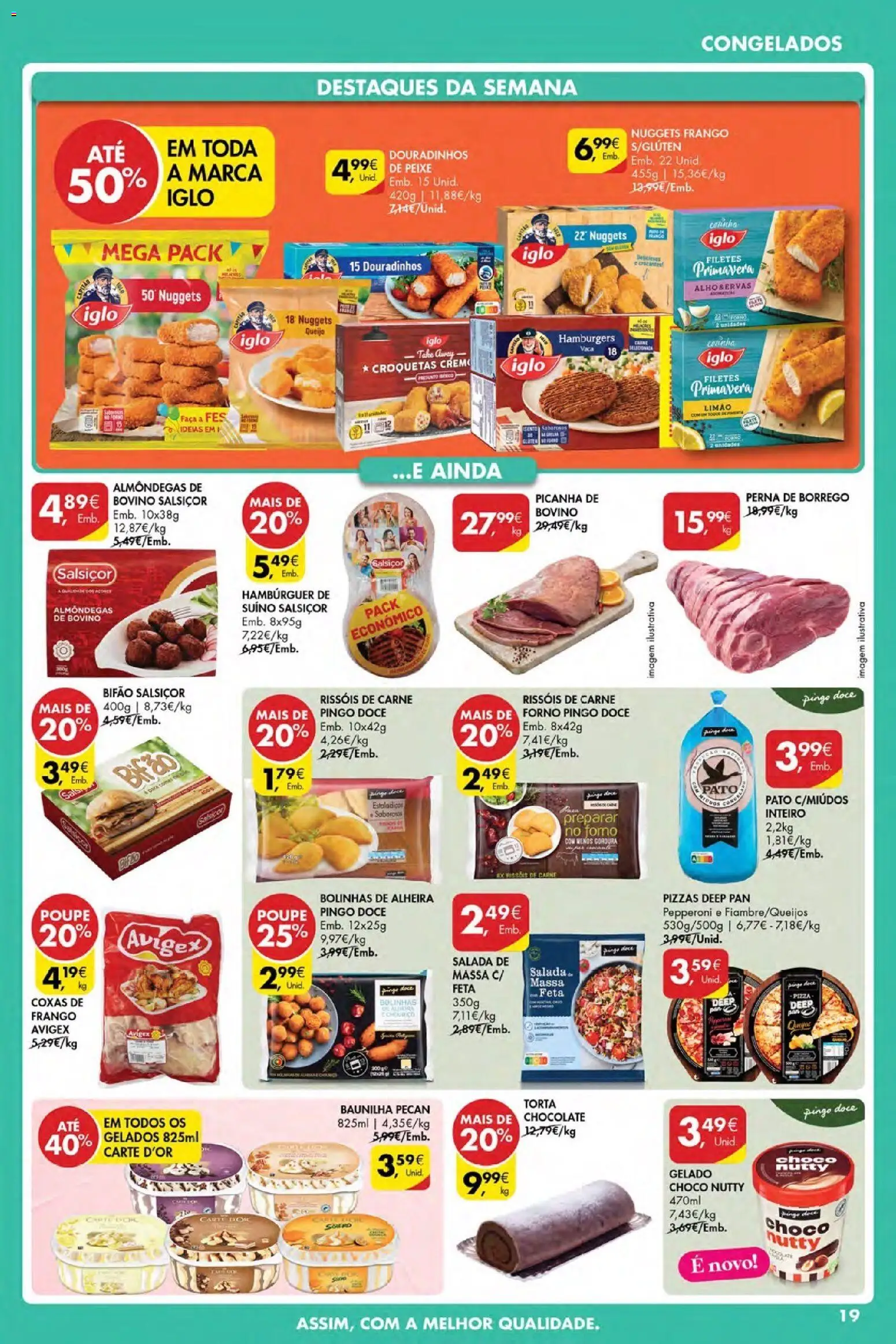 Pingo Doce Poupe Esta Semana Açores │ válido de 02.04.2026 | Página: 19 | Produtos: Faca, Queijo, Chocolate, Pizza